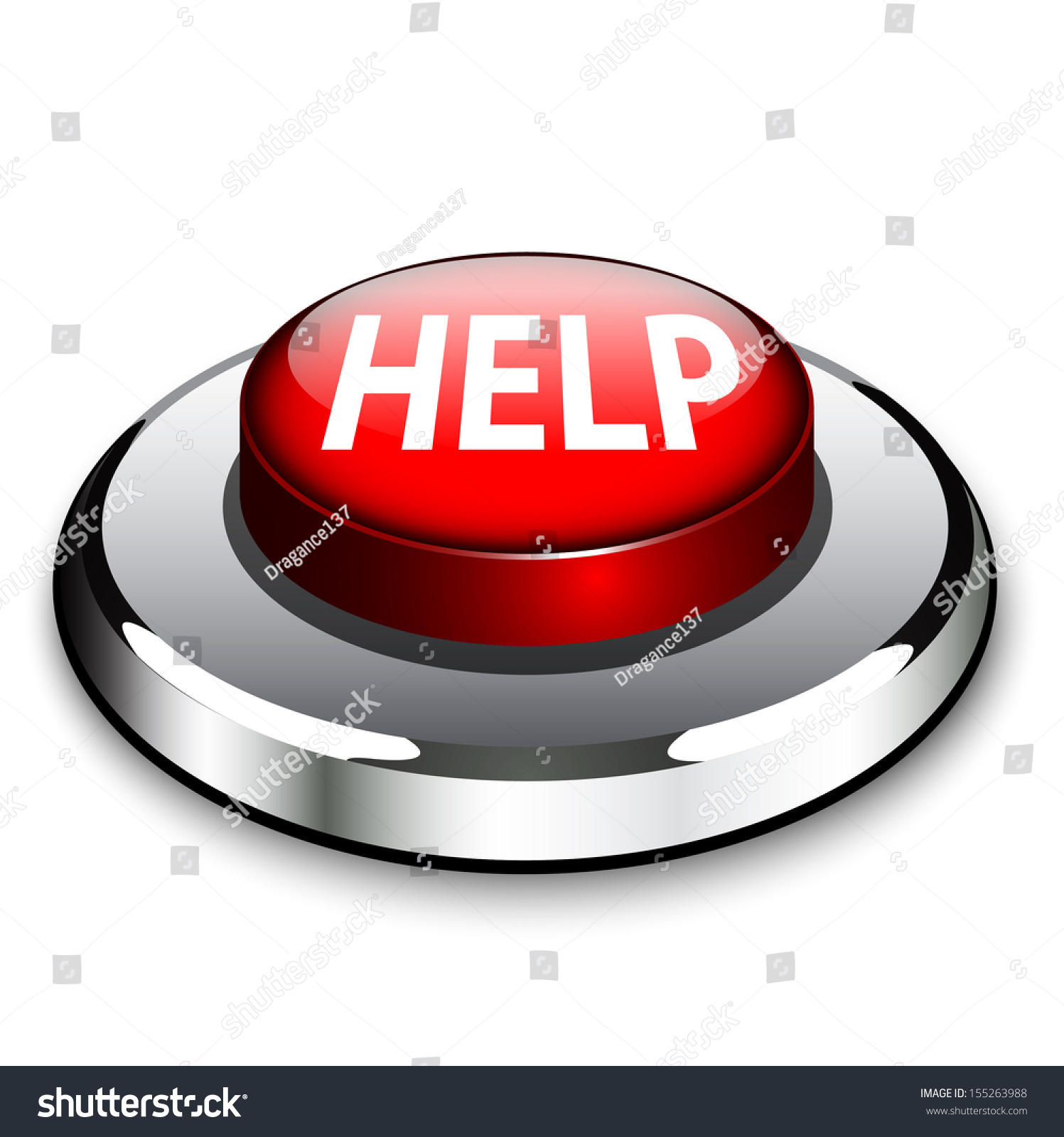 Red Button Word Help On Stock Vector (Royalty Free) 155263988 ...
