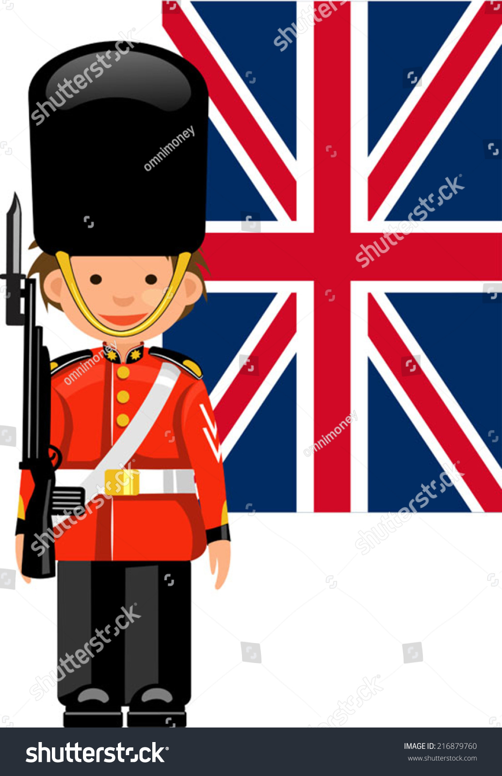 Royal Guard Buckingham Palace Stock Vector (Royalty Free) 216879760