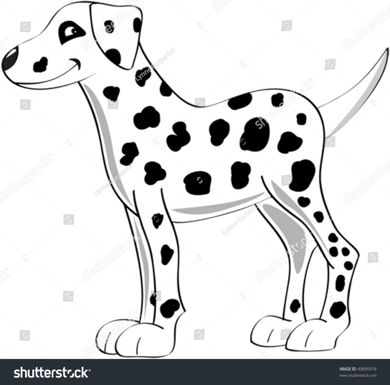SVG of A scalable vector of a single dalmatian dog svg