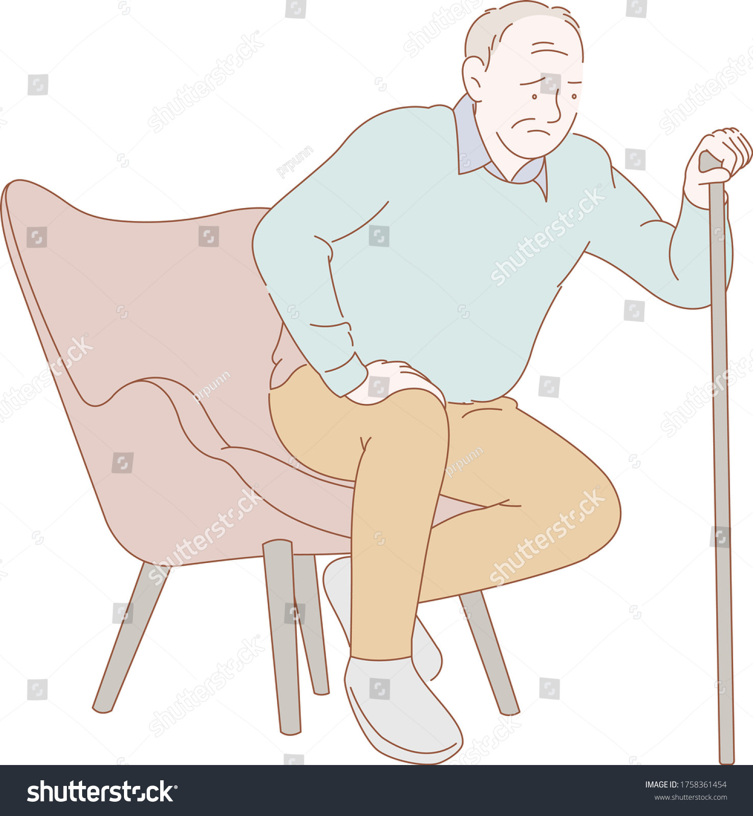 36 Man getting up from chair Stock Vectors, Images & Vector Art ...