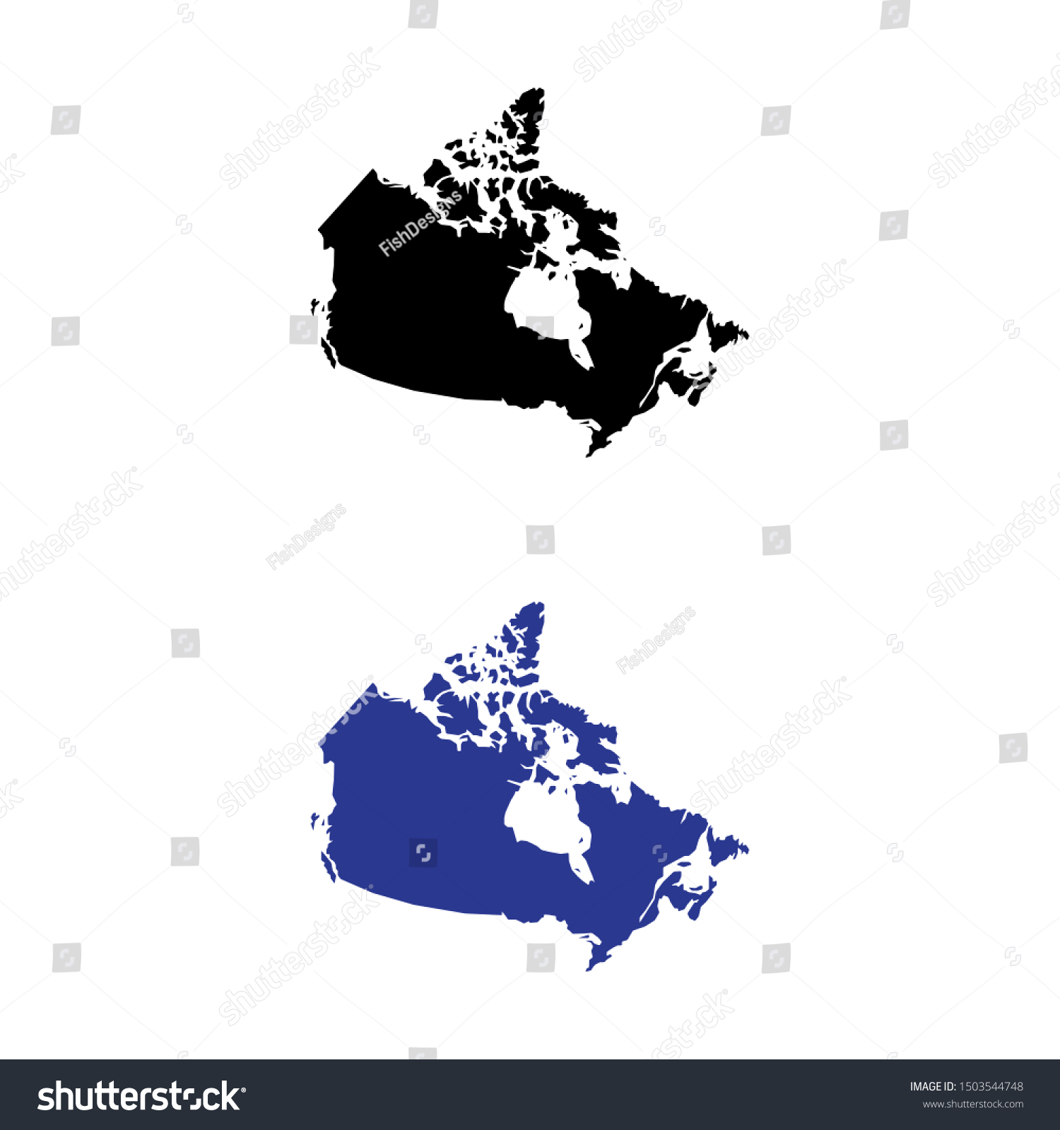 Set Canada Map Icons Stock Vector (Royalty Free) 1503544748