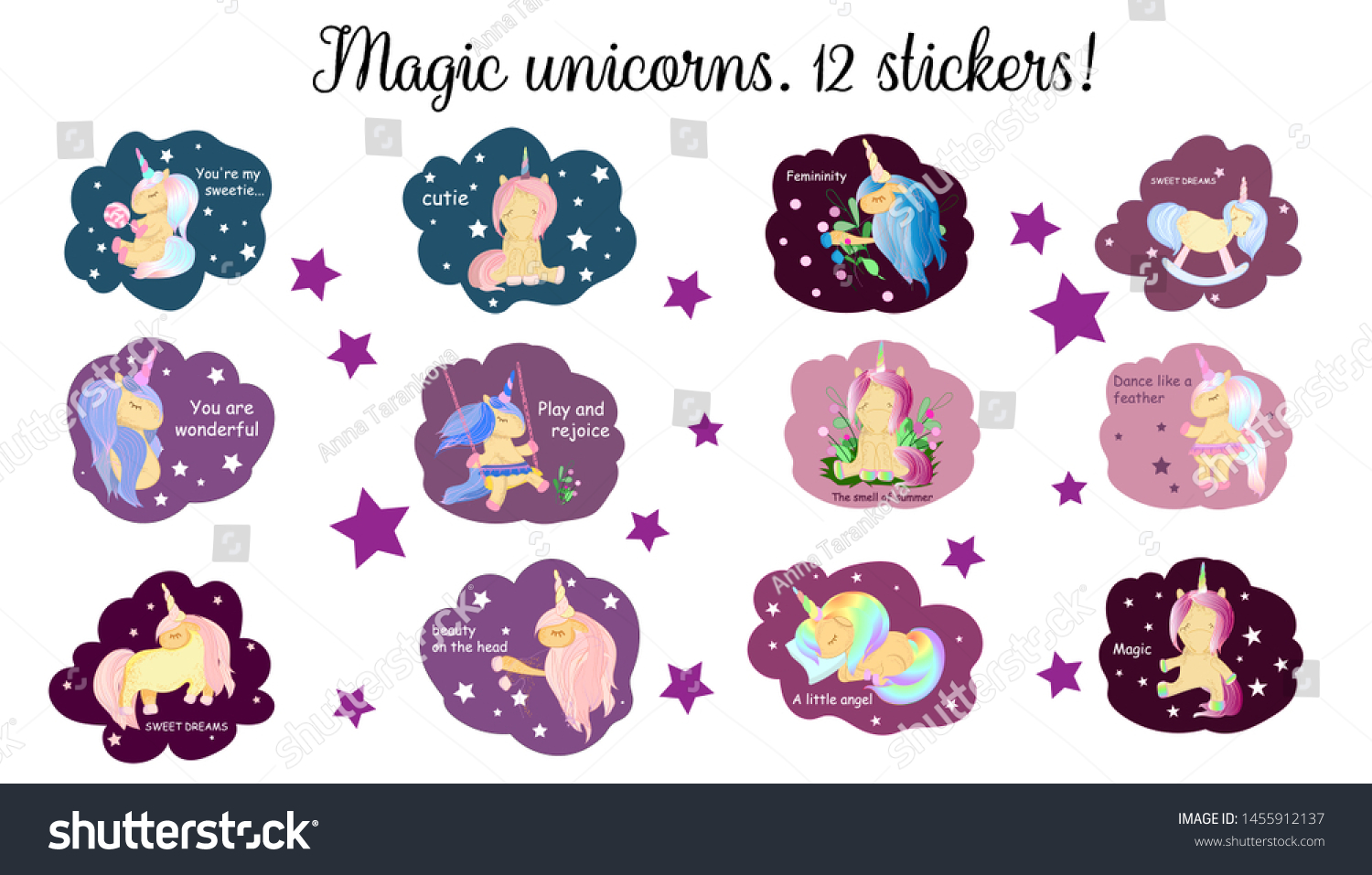 SVG of A set of children's stickers 