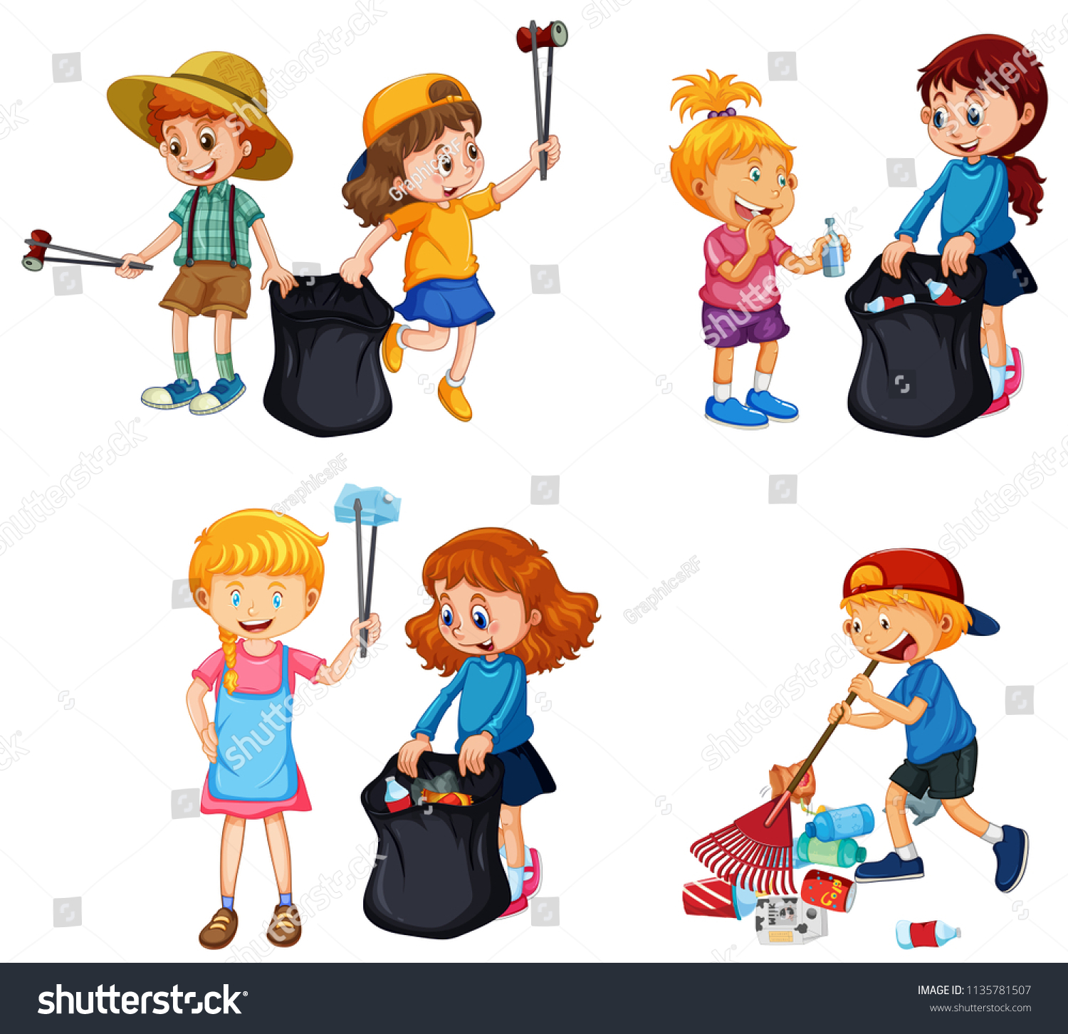 Kids cleaning clipart Images, Stock Photos & Vectors | Shutterstock