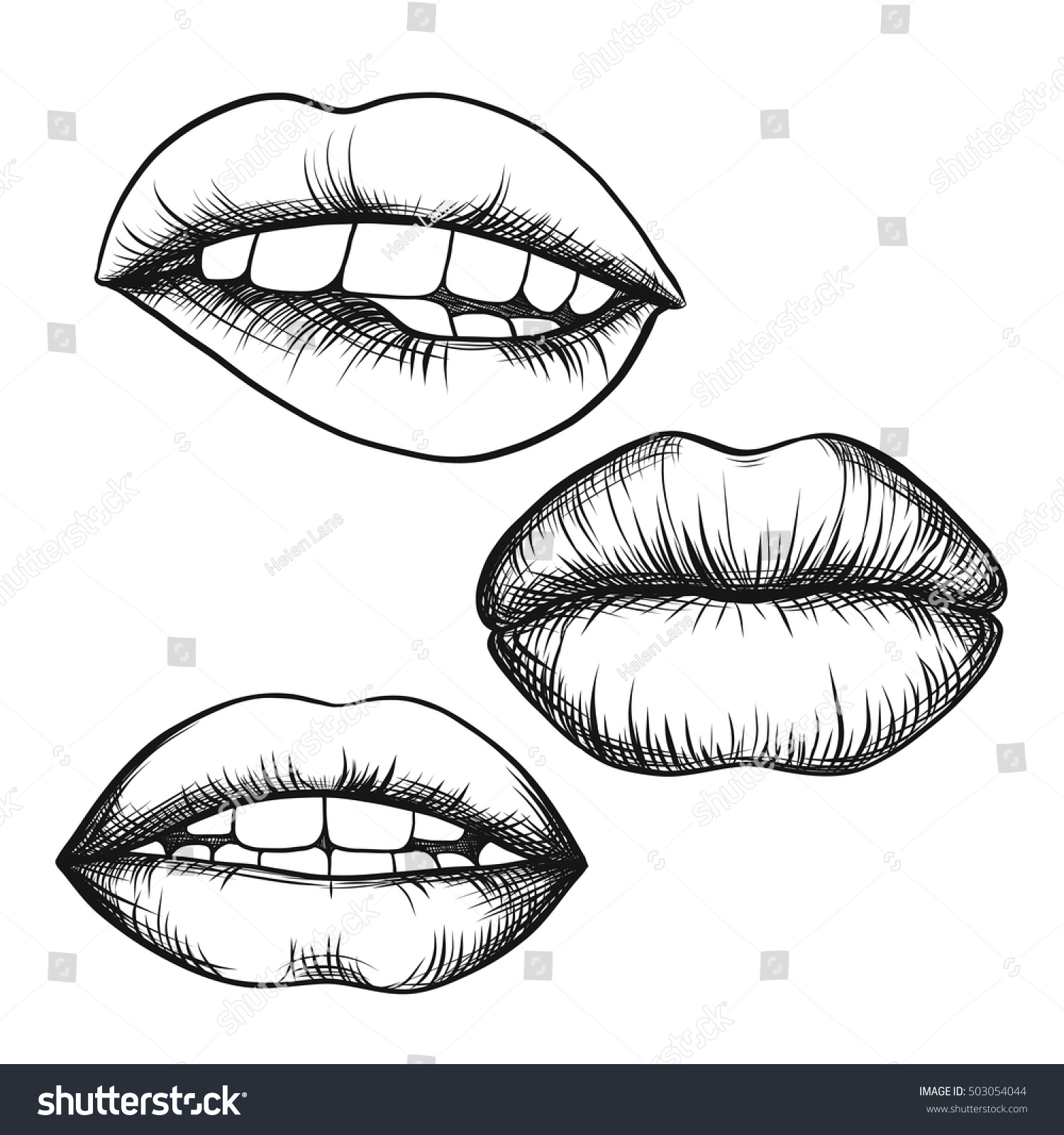 It is a photo of Stupendous Lips Outline Drawing It is a picture of Stupendous Lips Outline Drawing