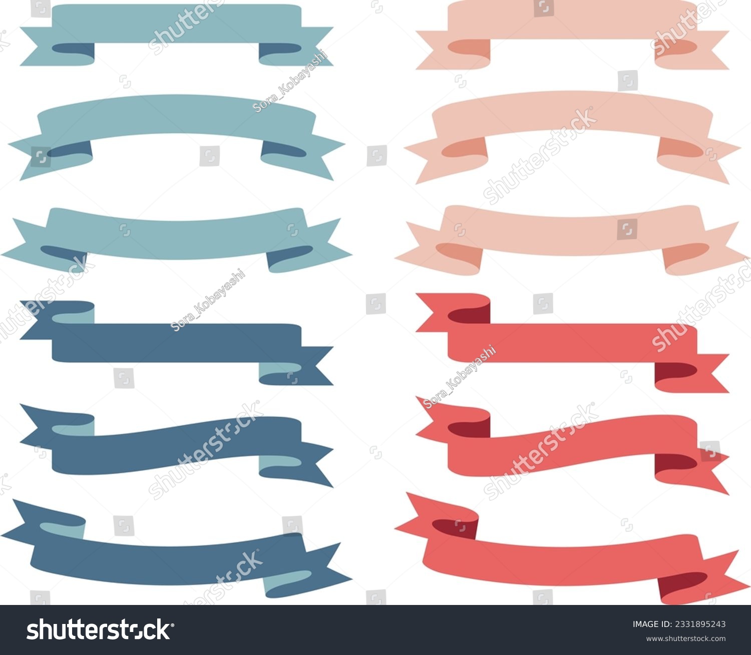 SVG of A set of simple title ribbons in pastel colors. (light blue, pink, blue and red)
Light colored ribbon frame for writing letters. svg