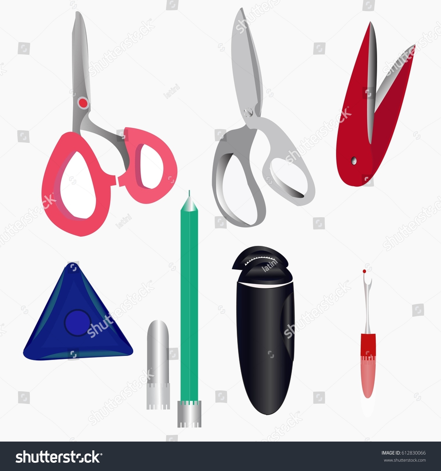Set Tailorvector Illustration Stock Vector Royalty Free a set of tailor vector illustration