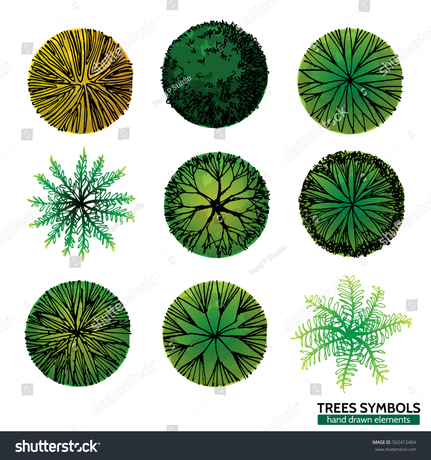 Tree Symbols Top View