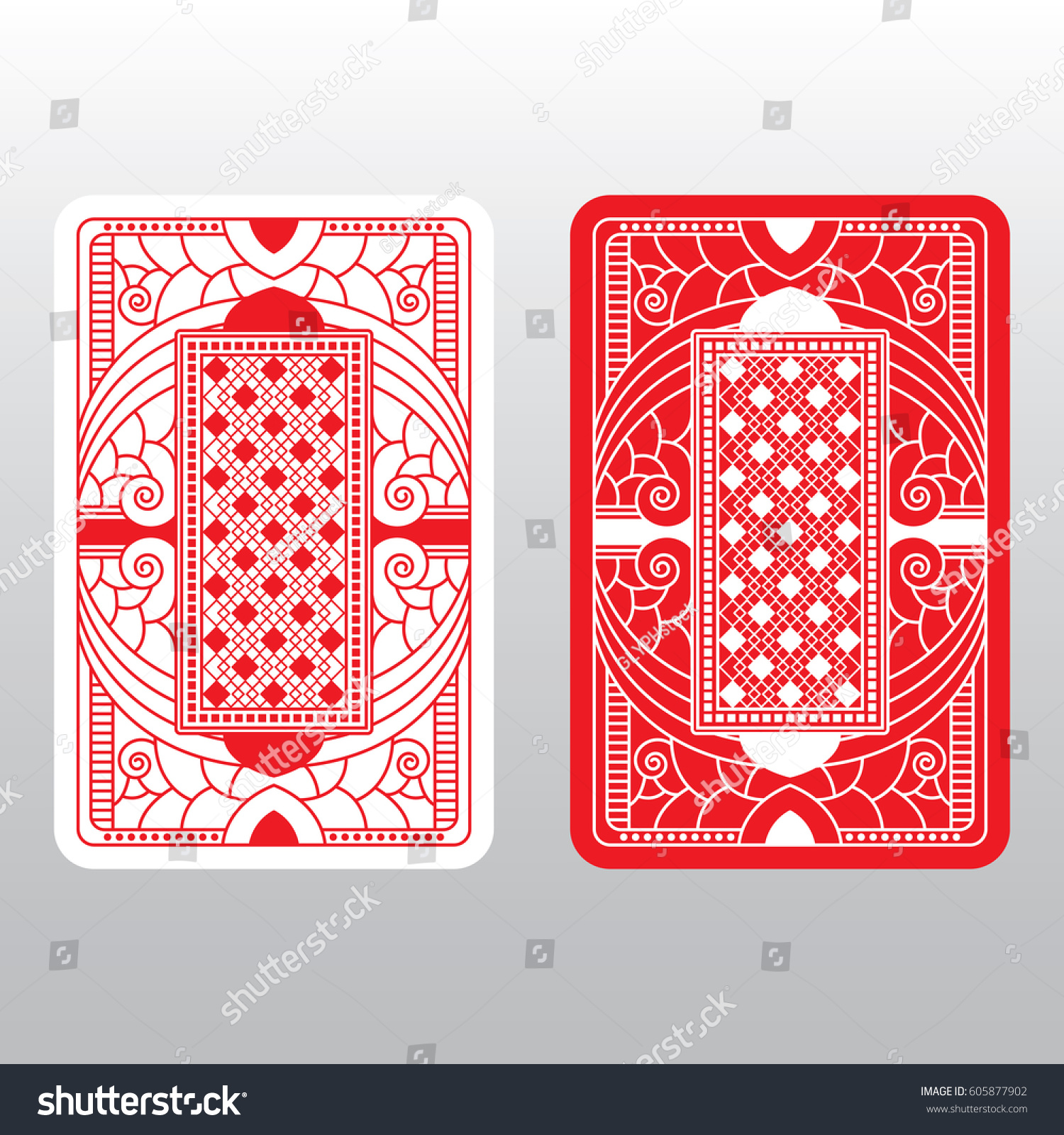 Set Two Custom Playing Card Backs Stock Vector (Royalty Free Regarding Custom Playing Card Template