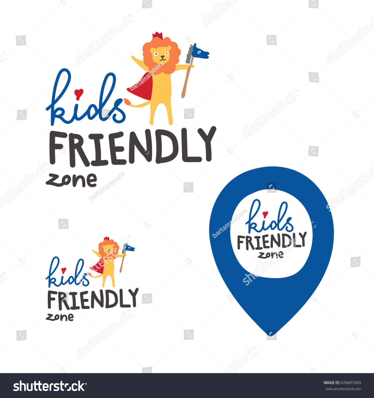 Sign Territory Intended Safe Children Logo Stock Vector Royalty Free