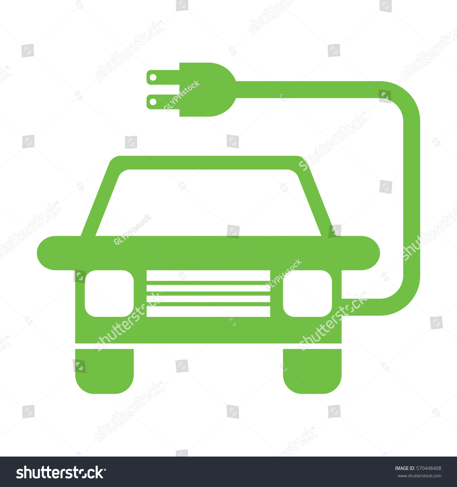 Simple Electric Vehicle Icon Vector Format Stock Vector (Royalty Free ...