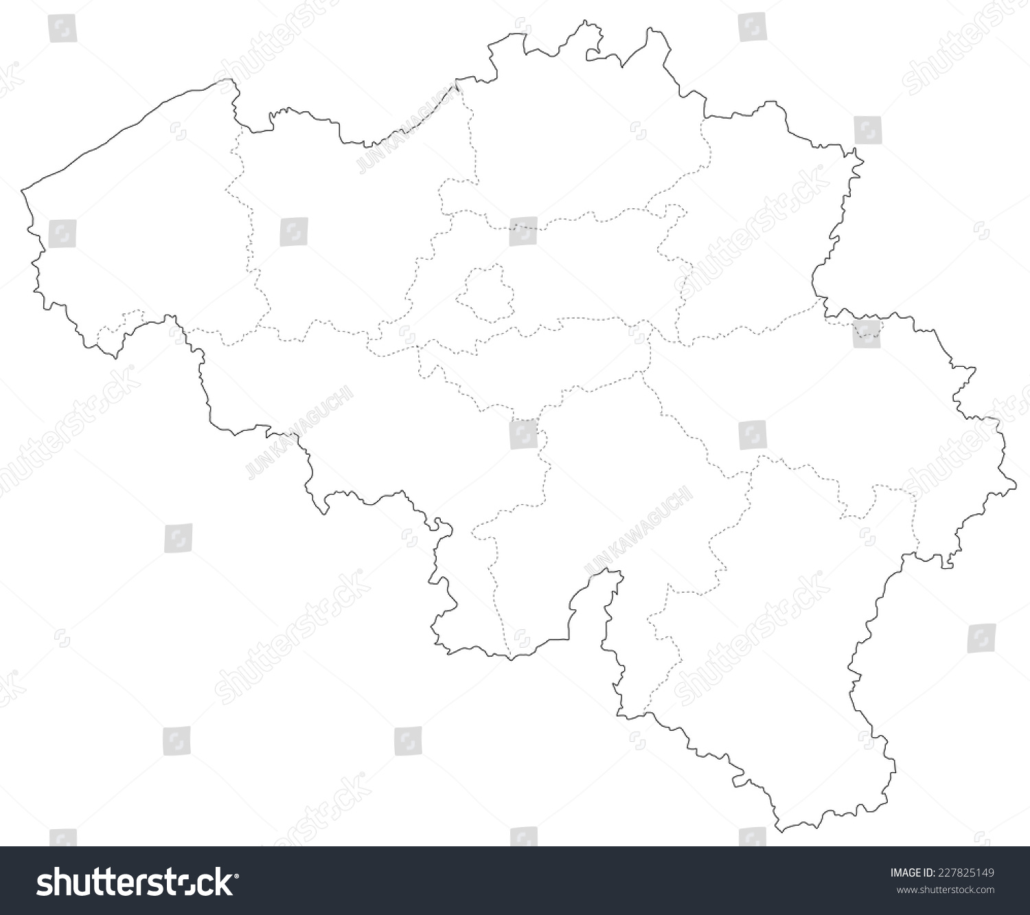 A Simple Map Of Belgium Stock Vector Illustration 227825149 : Shutterstock