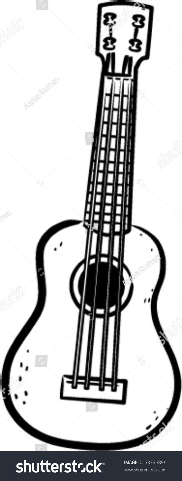 Simple Vector Ukulele Line Art Illustration Stock Vector (Royalty Free