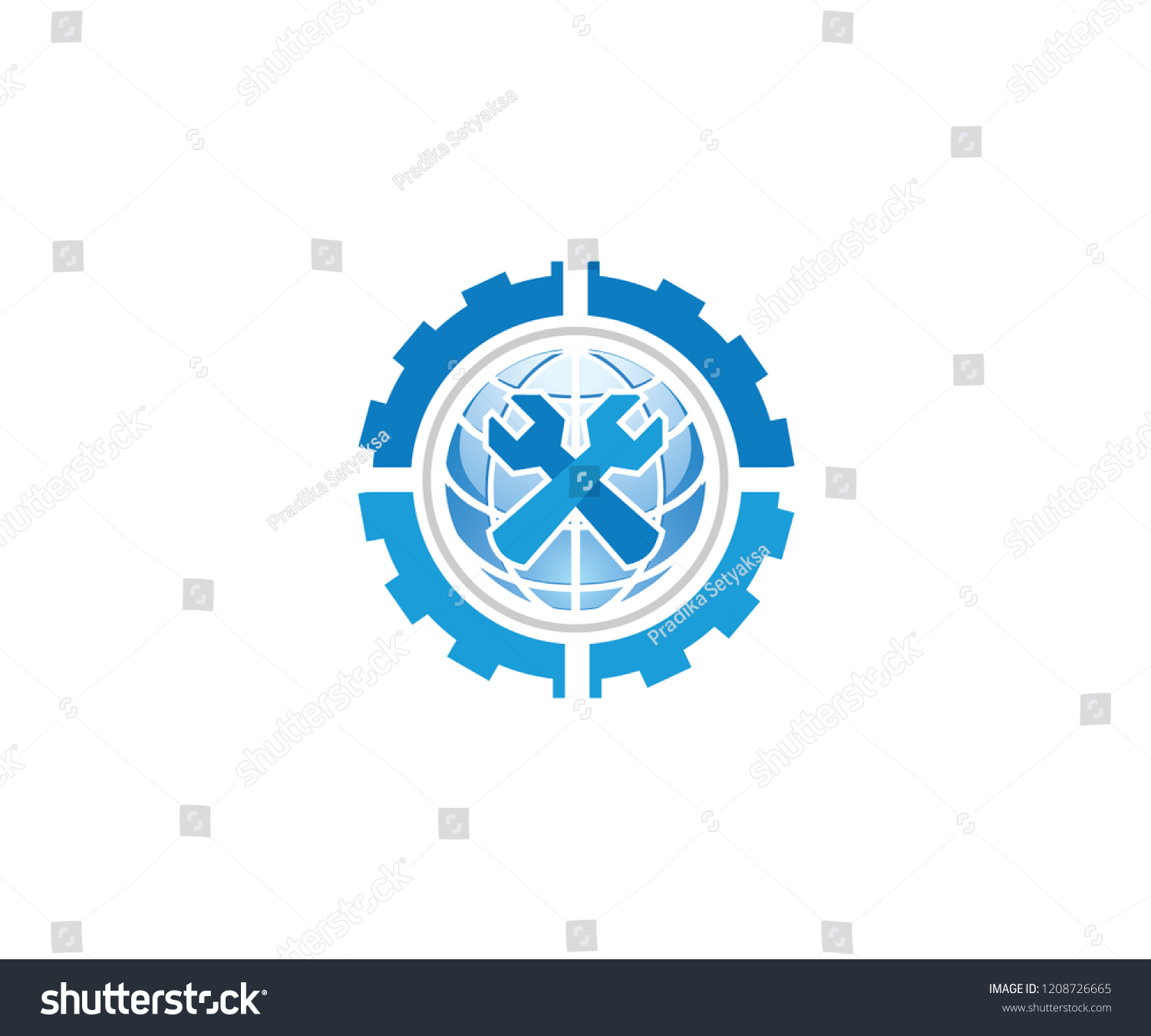 Sleek Modern Concept Engineering Mechanical Type Stock Vector