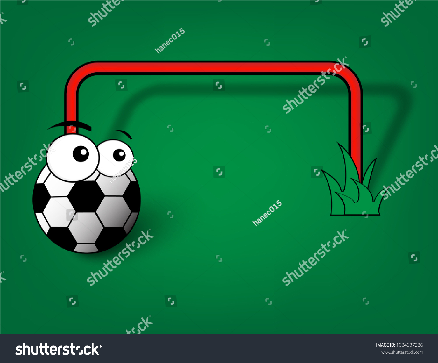 Soccer Ball Cartoon Eye Football Goal Stock Vector Royalty Free