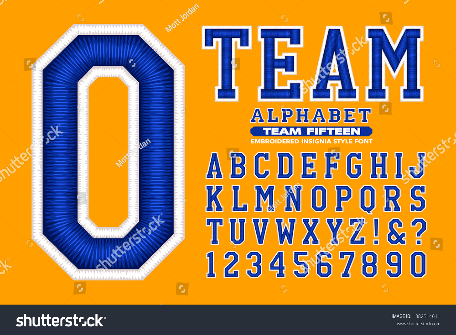 SVG of A sports or collegiate-style alphabet. This font has 3d embroidered thread effects. svg
