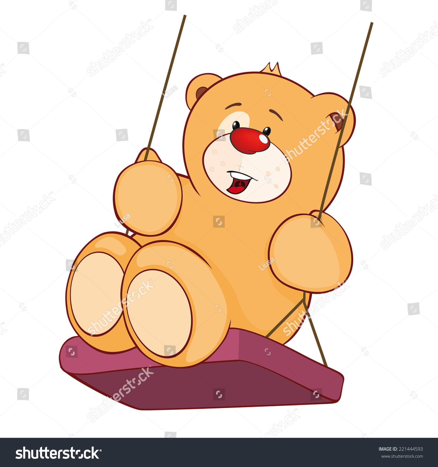 Stuffed Toy Bear Cub Cartoon Stock Vector Royalty Free 221444593