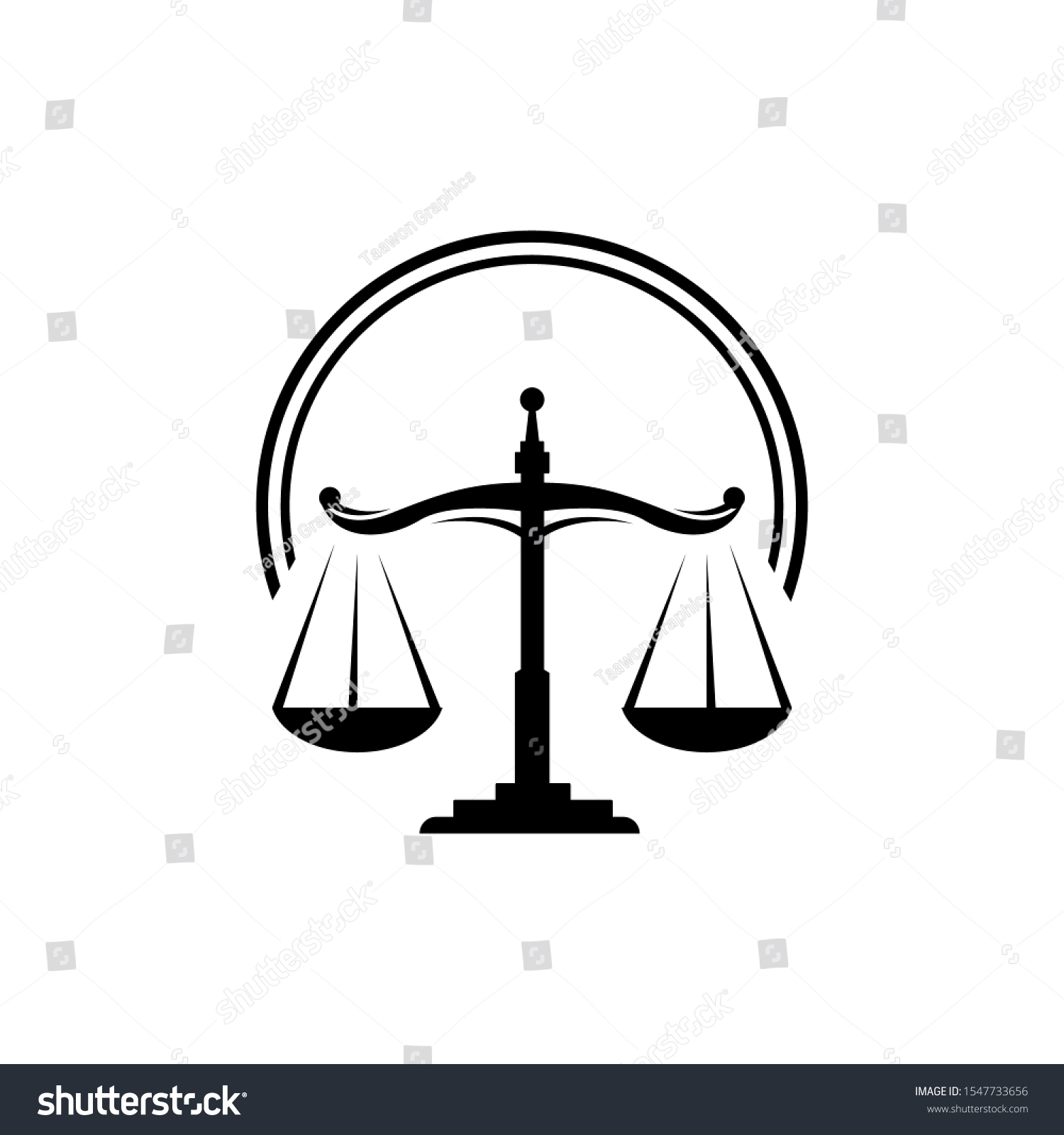 Stylish Scales Justice Logo Design Vector Stock Vector (Royalty Free ...