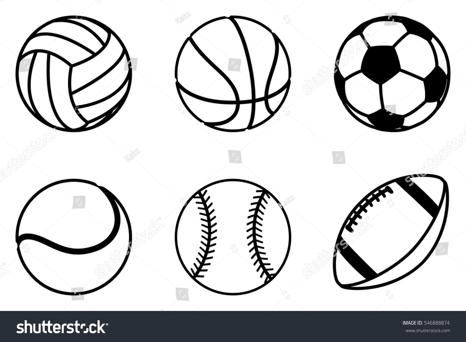 Super Set Sport Ballsvector Ballsballs Different Stock Vector (royalty 