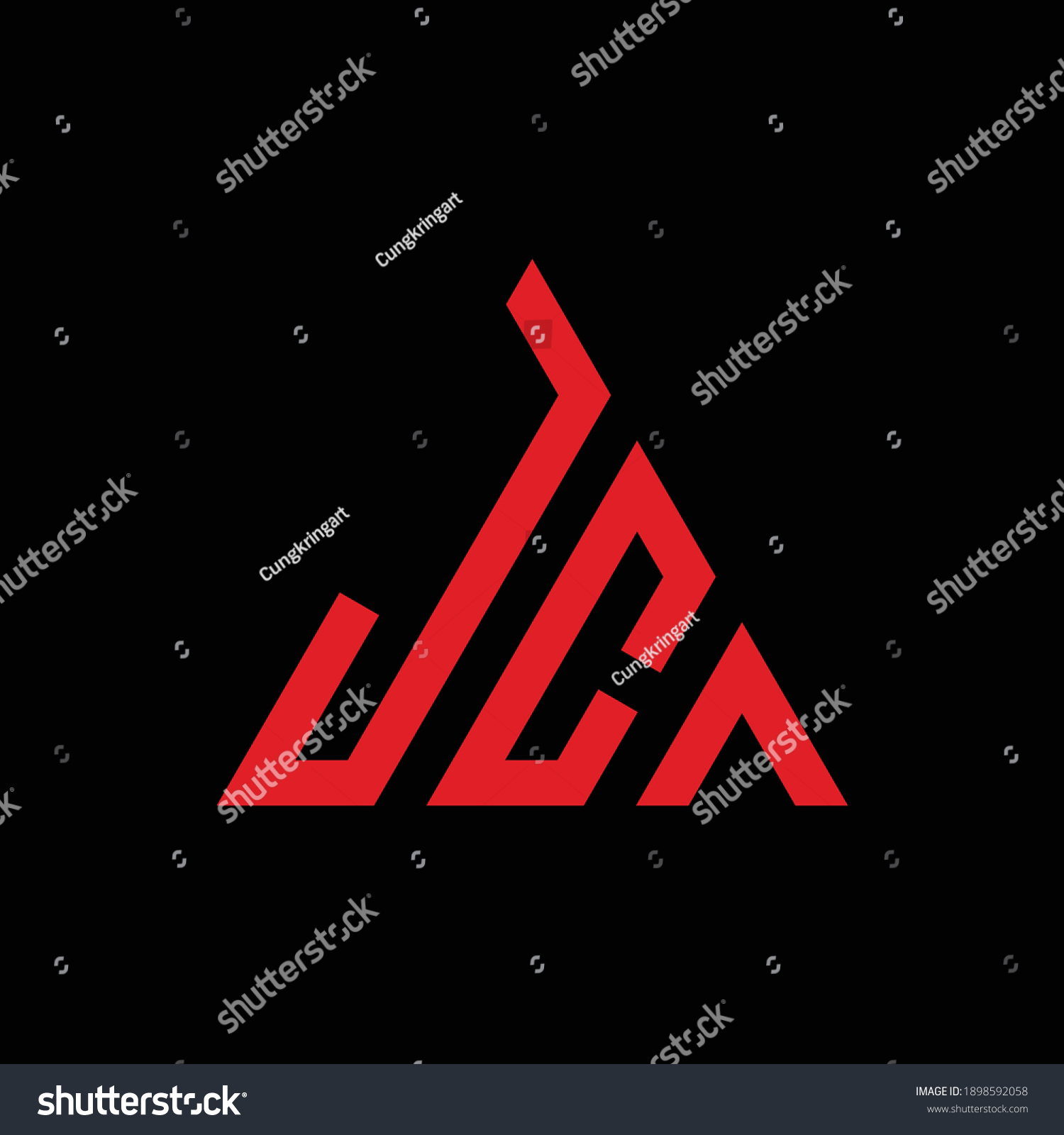 Triangular Jca Logo Icon Lettering Stock Vector (Royalty Free ...