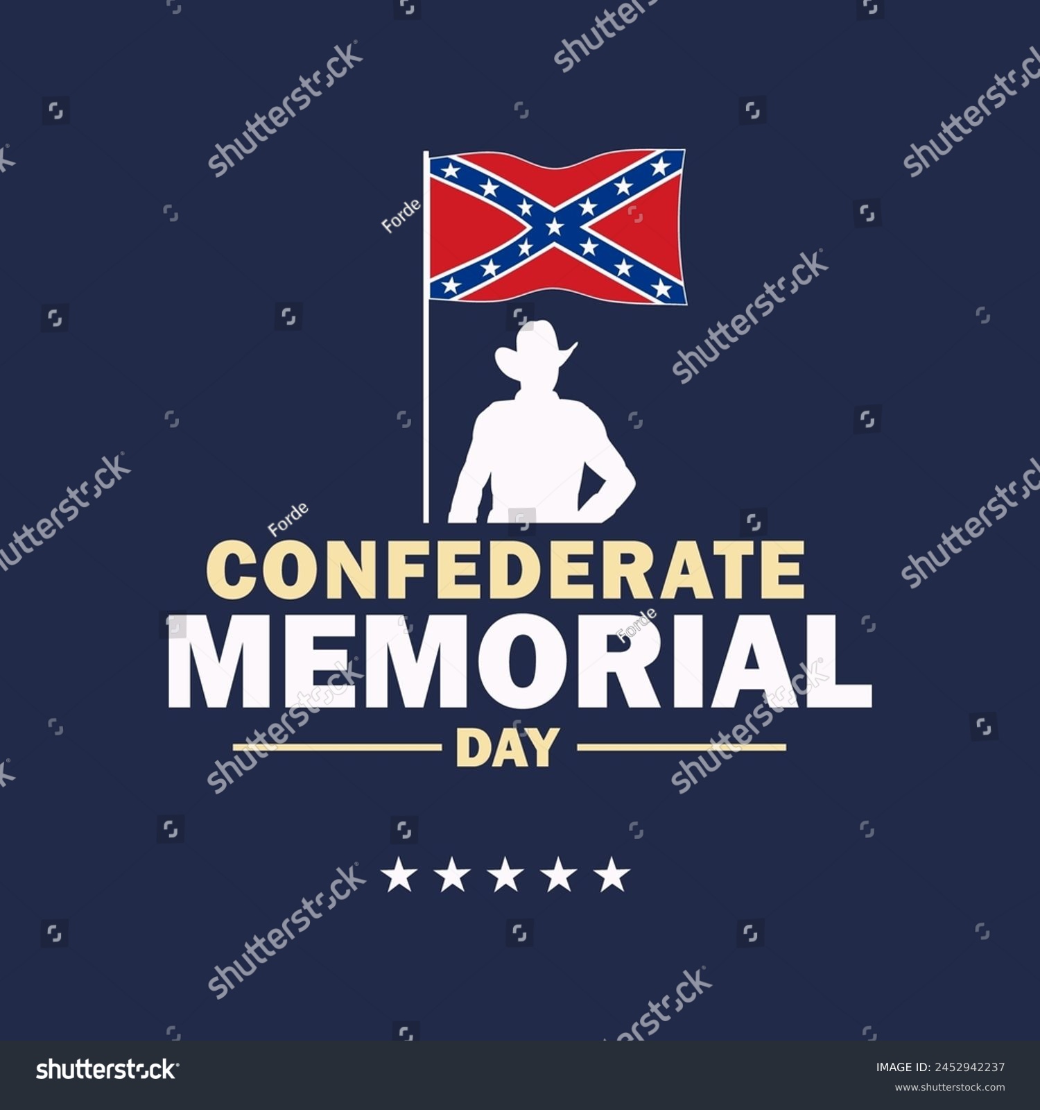 SVG of A Tribute in History Celebrating Confederate Memorial Day. Vector svg