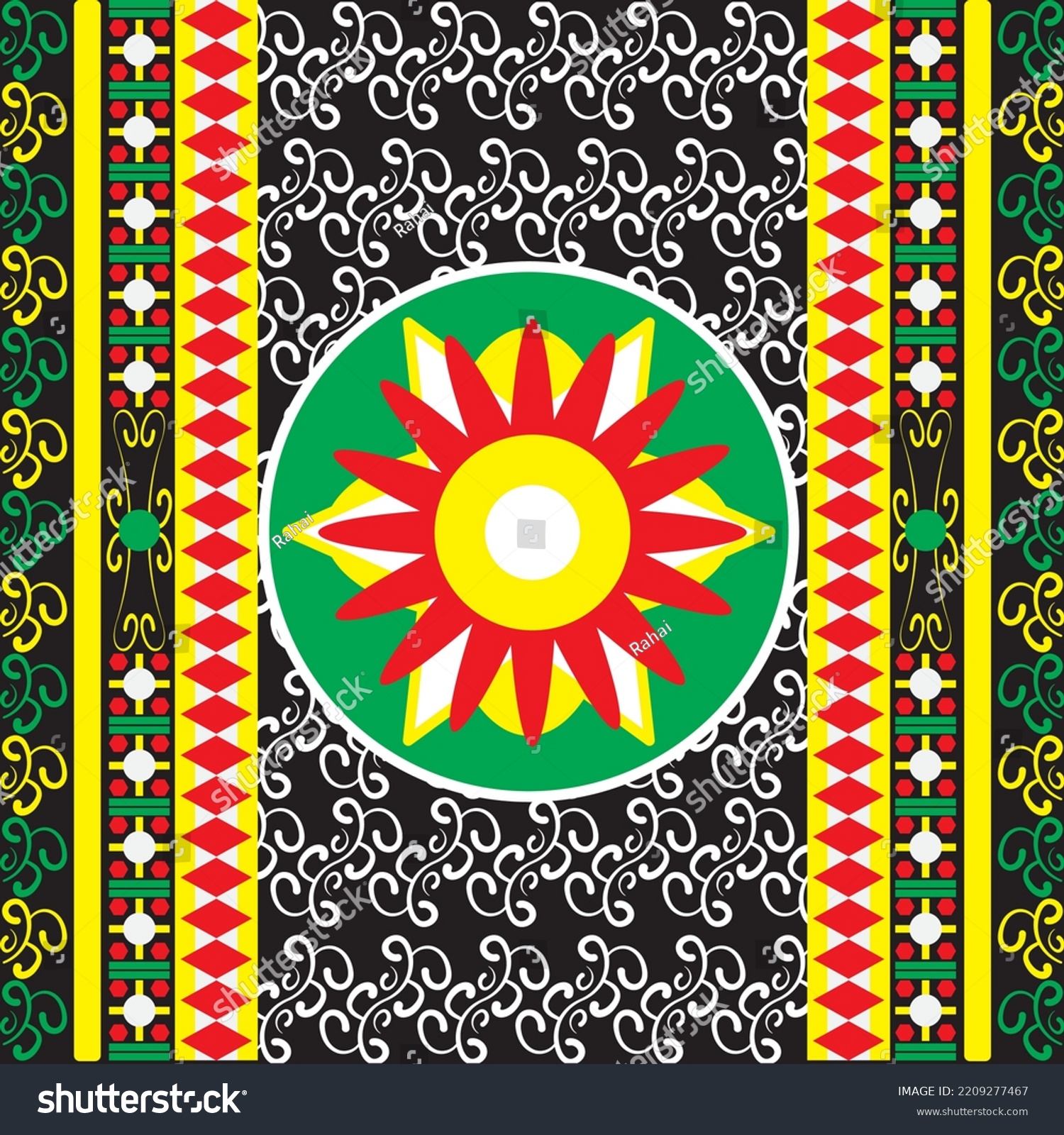 SVG of a typical cloth from aceh, indonesia called 