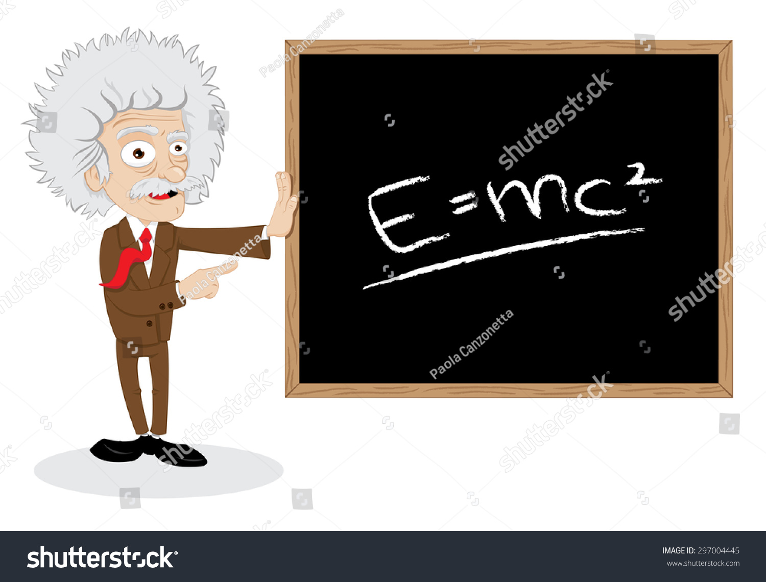 Vector Cartoon Representing Funny Professor Showing Stock Vector ...