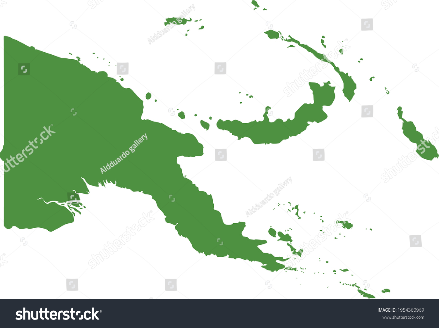 Vector Illustration Map Papua New Guinea Stock Vector (Royalty Free ...