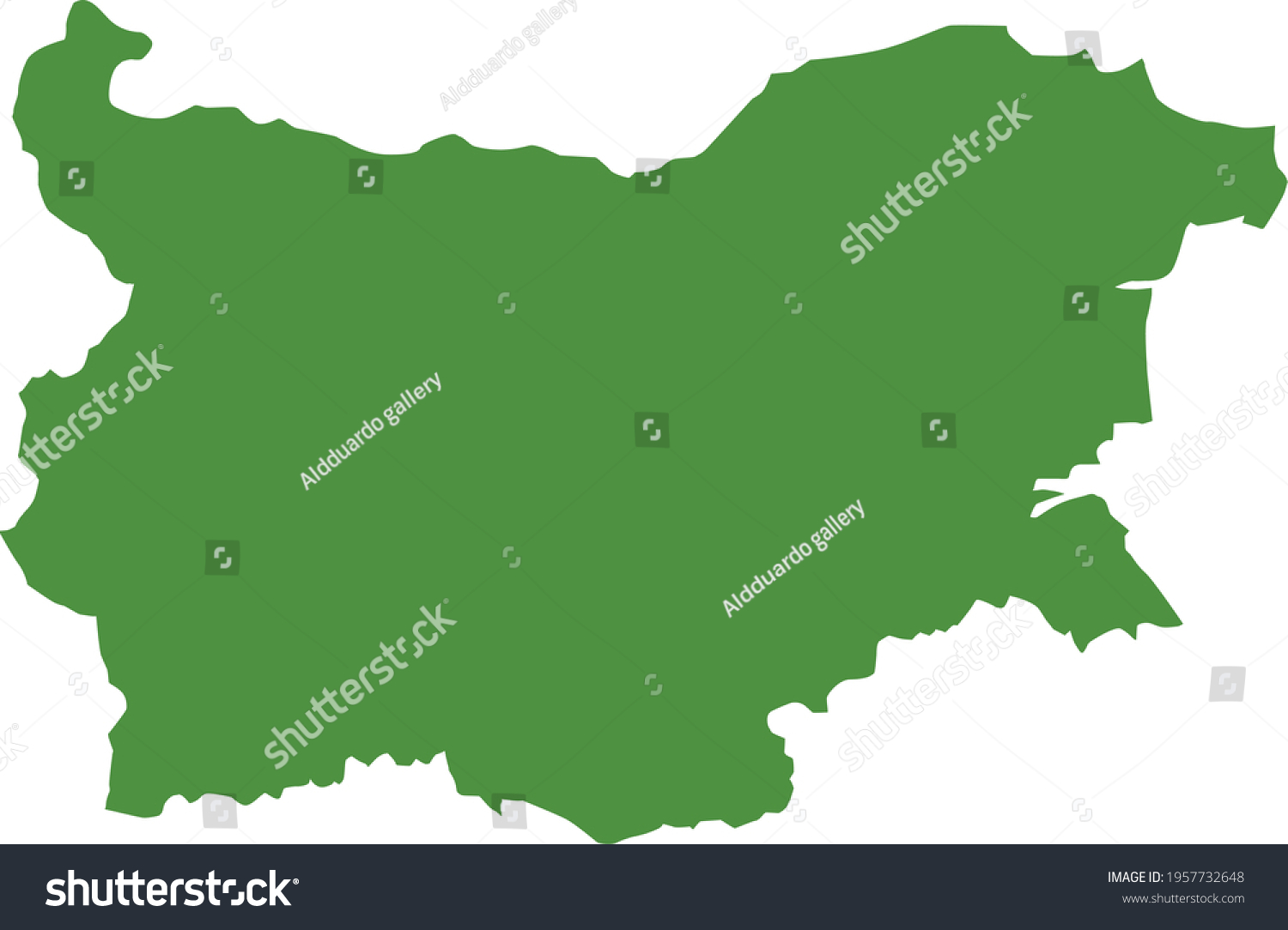 Vector Illustration Map Country Bulgaria Stock Vector Royalty Free 1957732648 Shutterstock