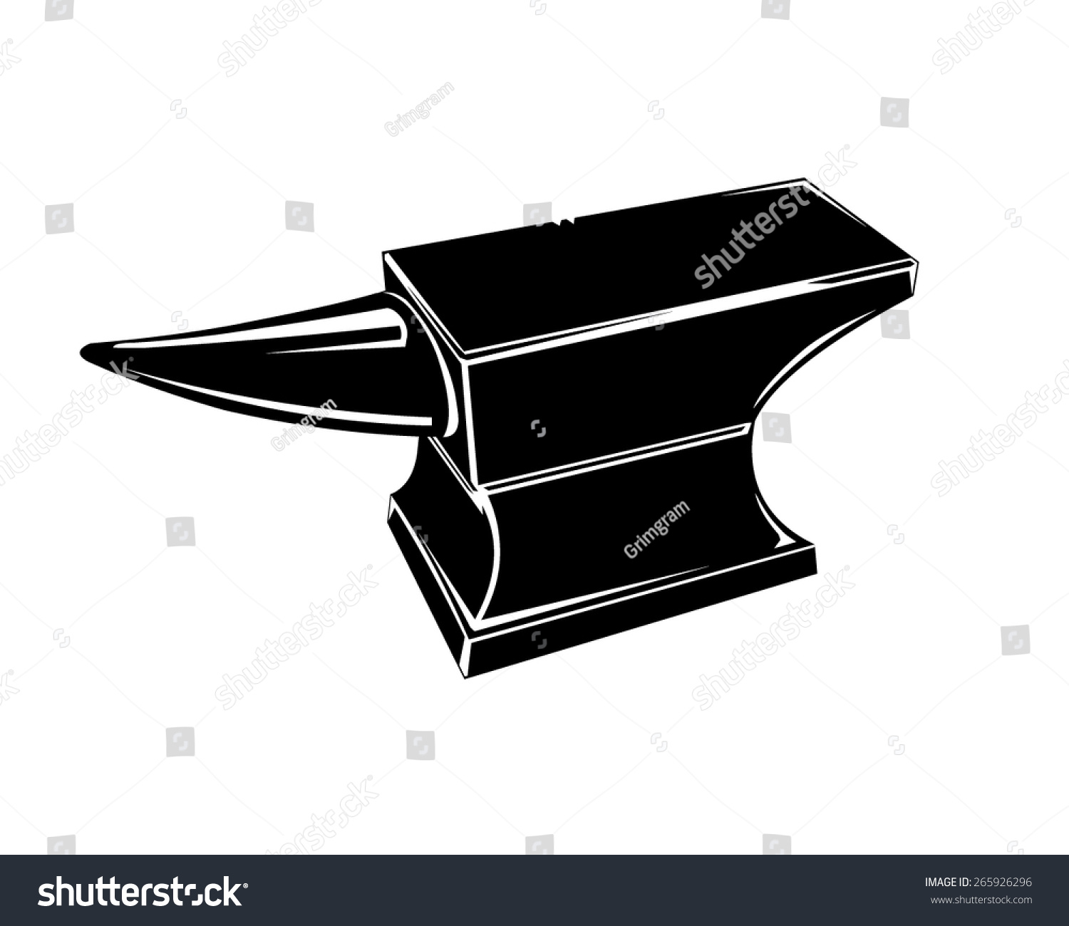 Vector Illustration Silhouette Anvil anvil iron Anvil Stock Vector ...