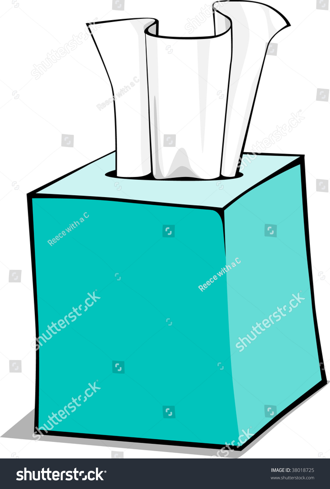 Vector Illustration Tissue Box Stock Vector 38018725 - Shutterstock