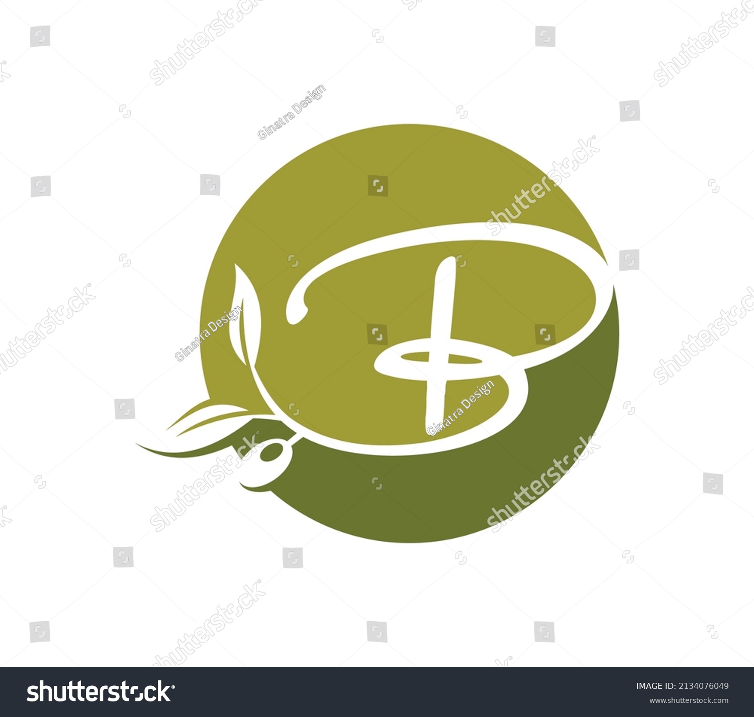 Vector Illustration Alphabet Grape Vine Monogram Stock Vector (Royalty ...