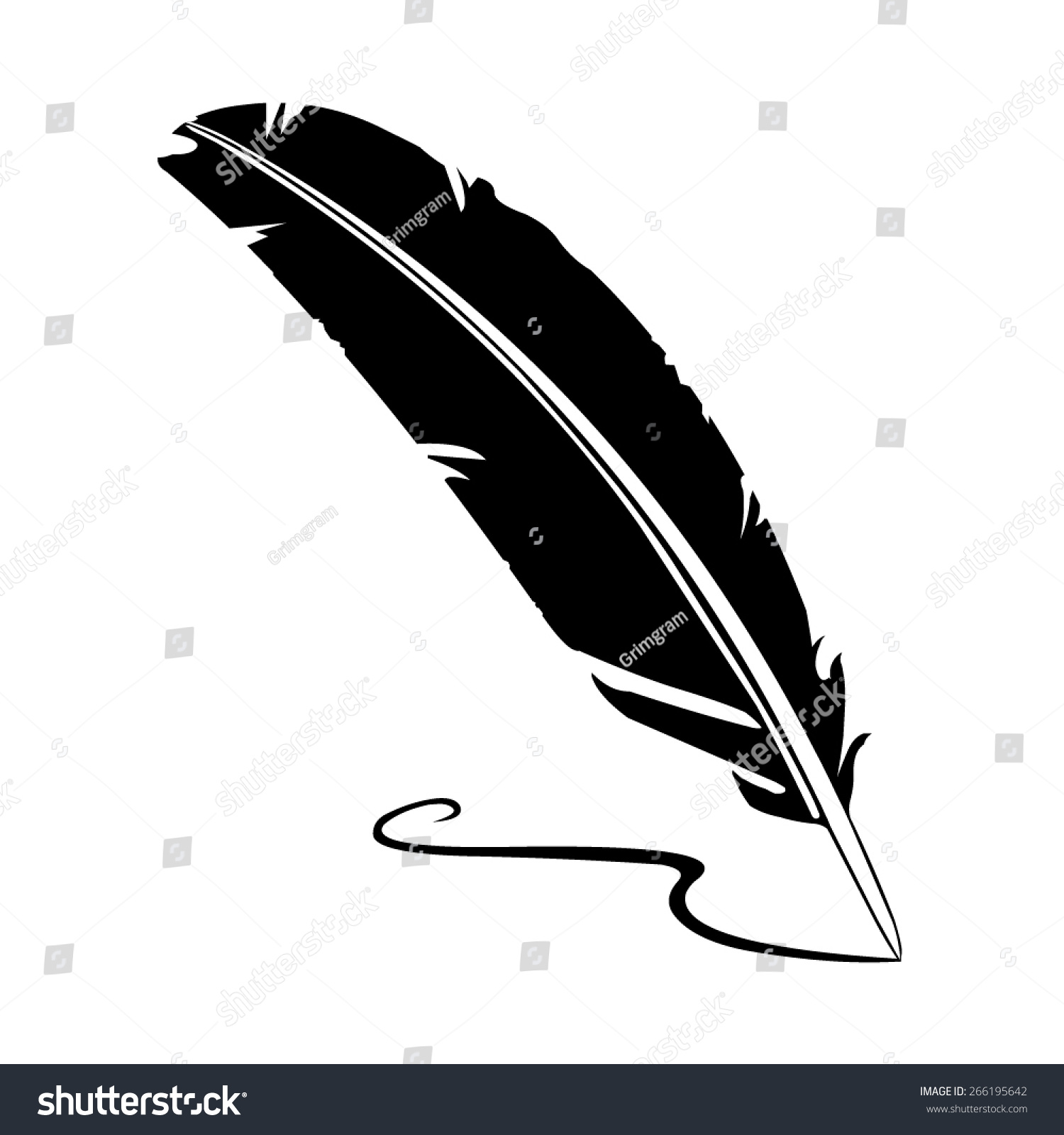 Quill icon ink bottle and pen design Royalty Free Vector