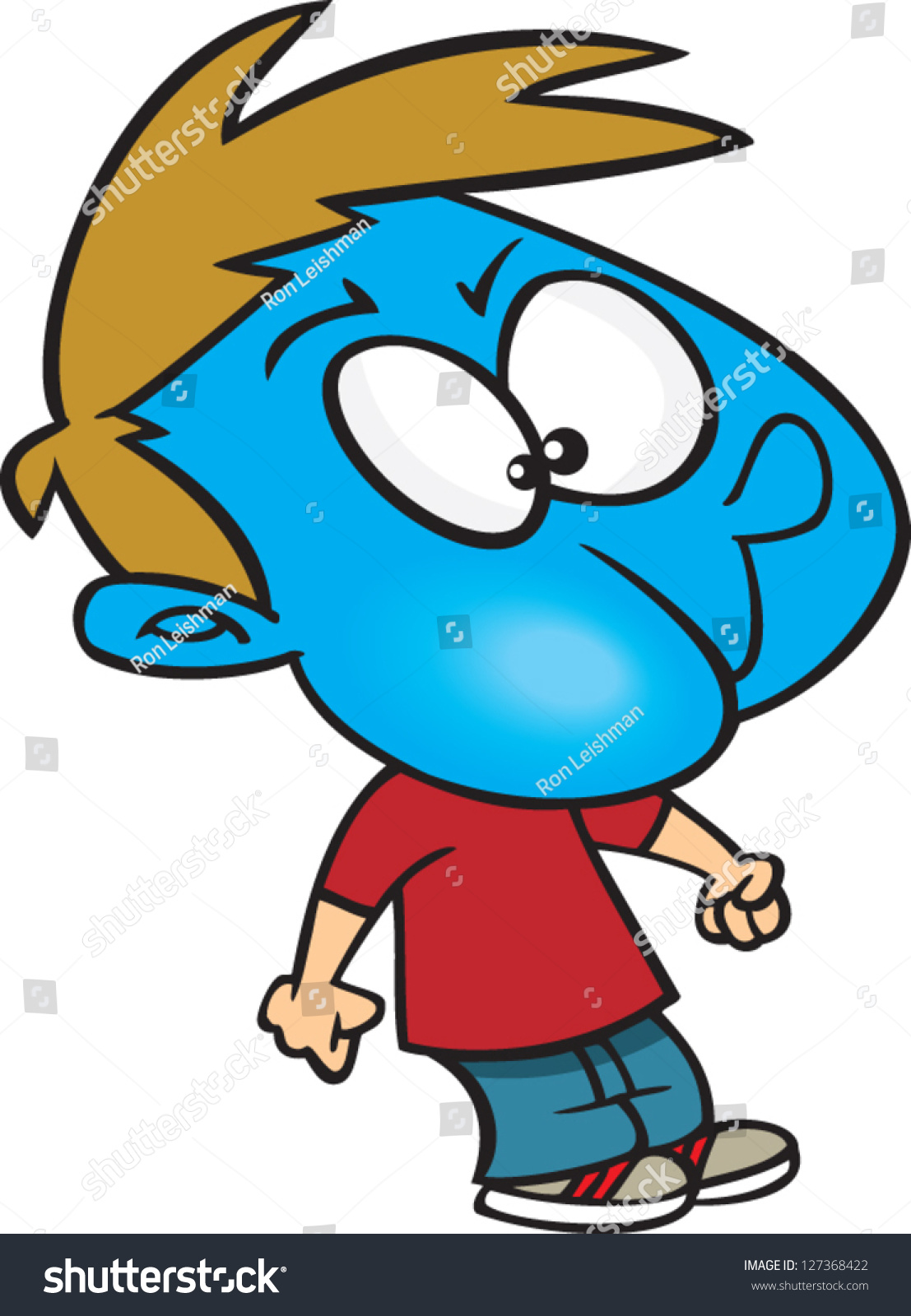 Image result for cartoon kid holding his breath