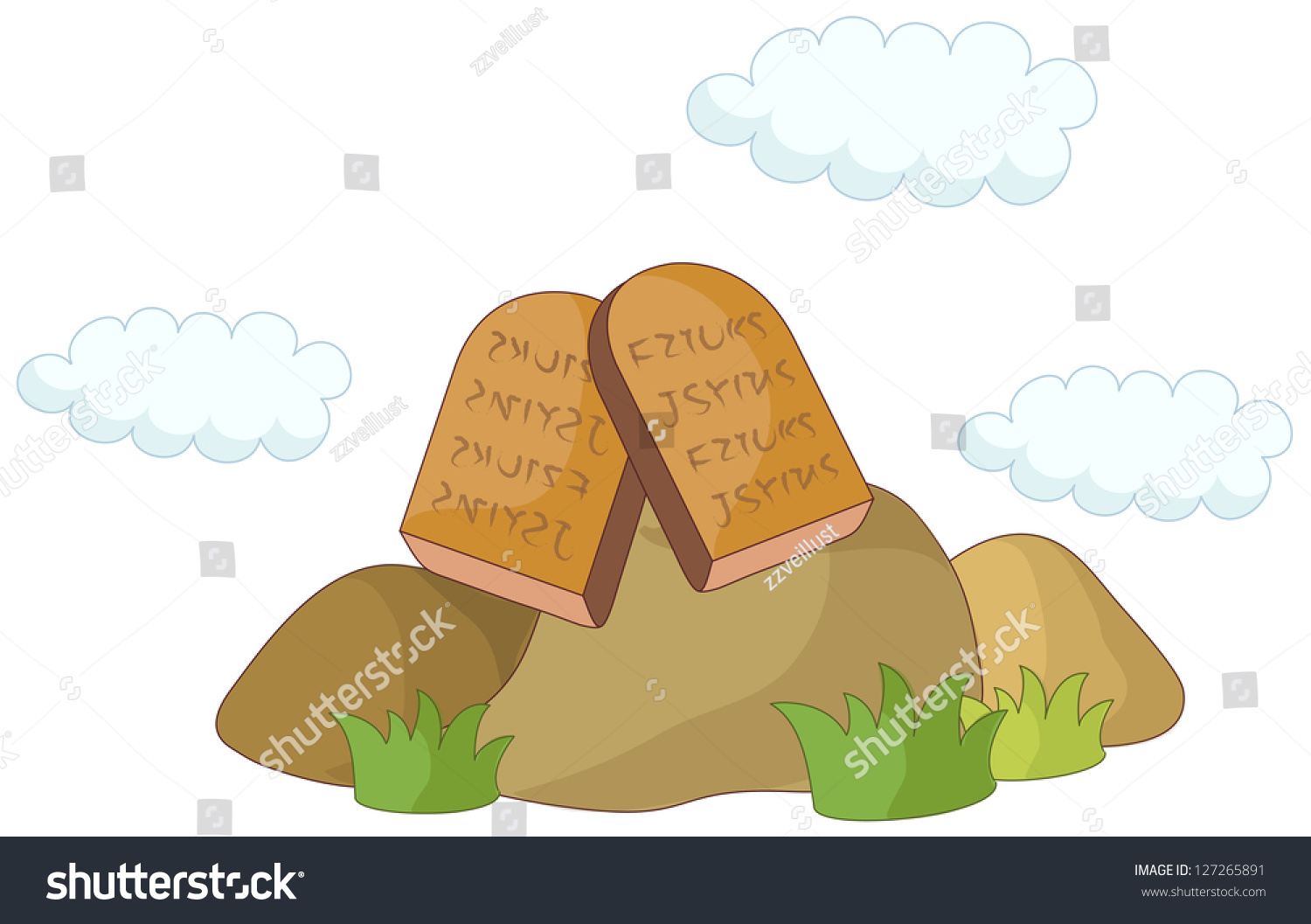 A Vector Illustration Of Ten Commandments - 127265891 : Shutterstock