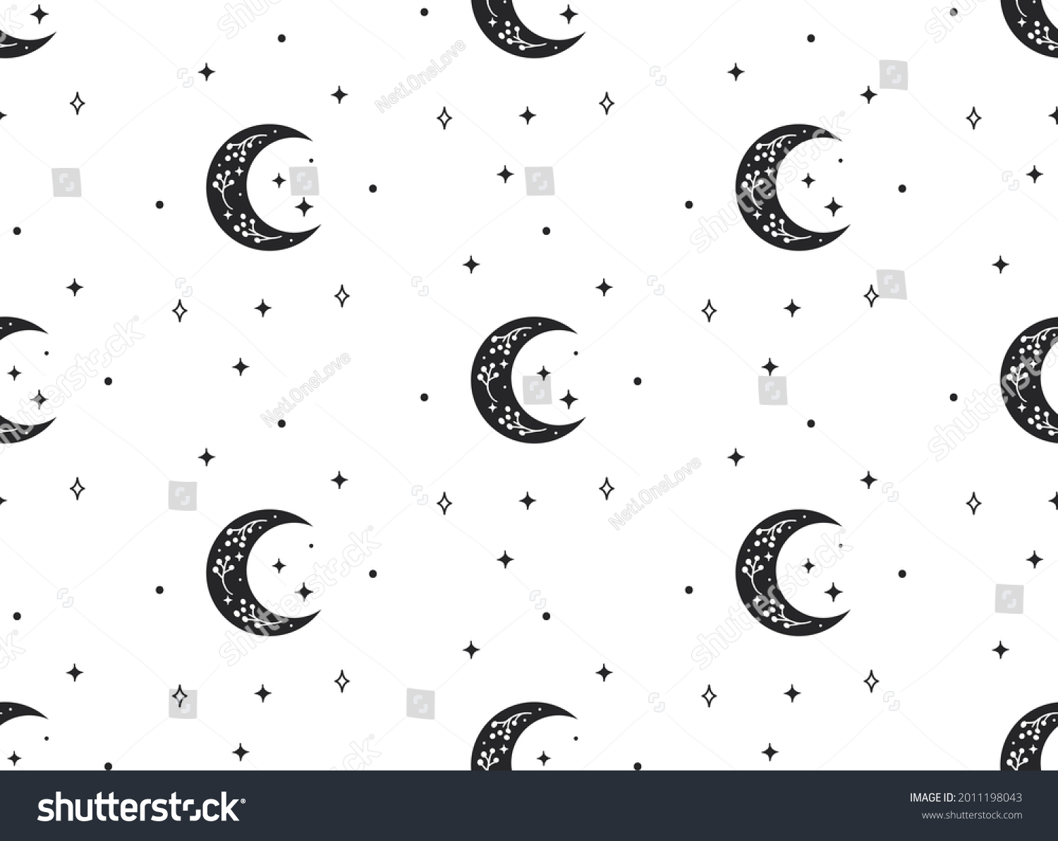 SVG of A Vector Seamless Backround Pattern with Crescents svg