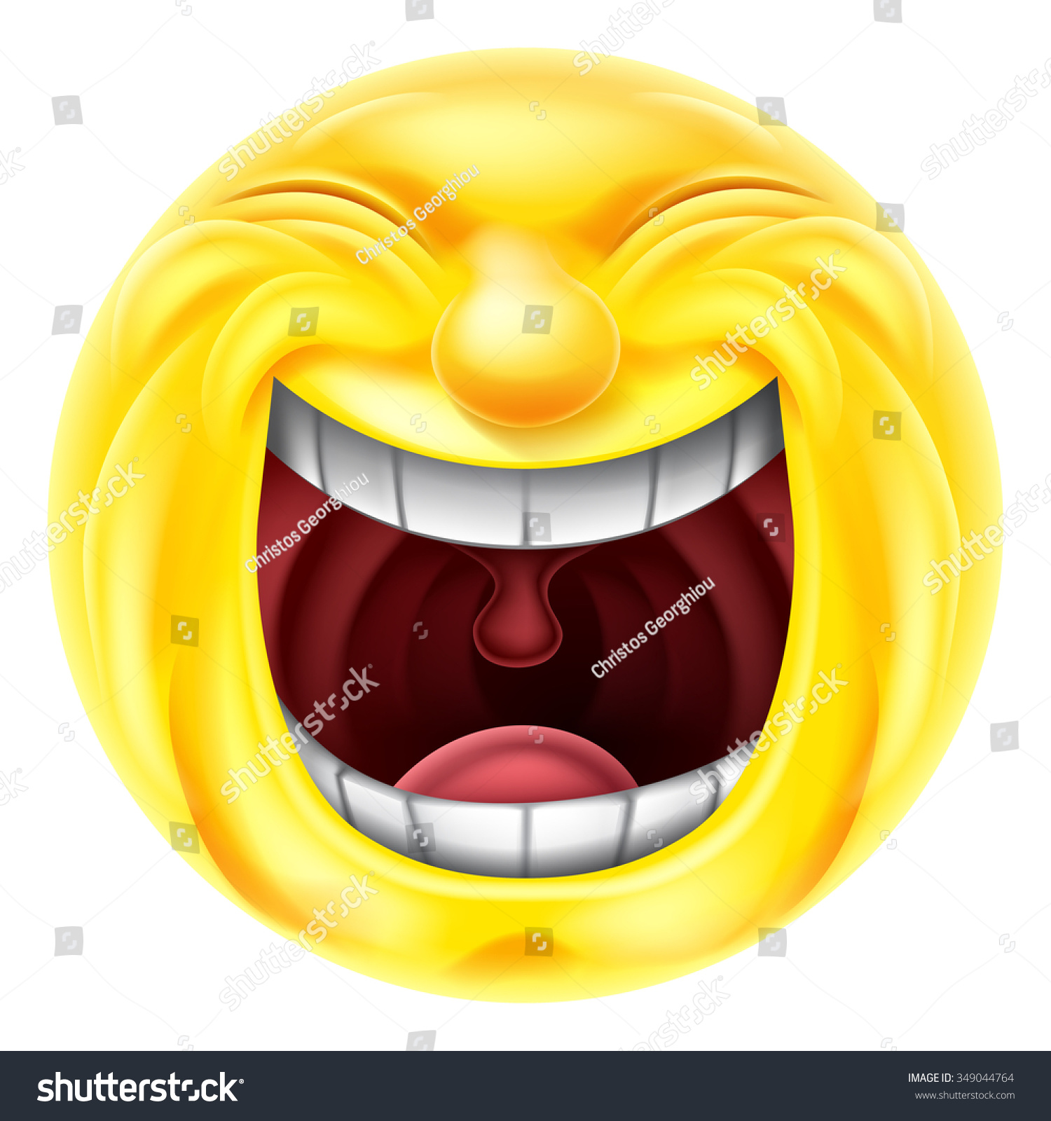 Very Happy Cartoon Emotion Emoji Icon Stock Vector 349044764 - Shutterstock