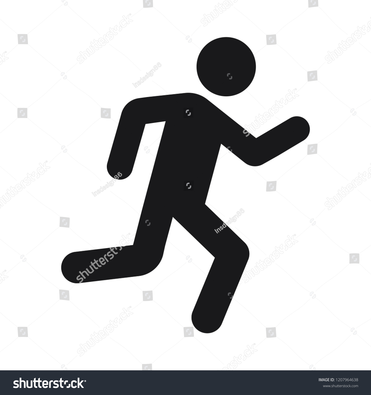 Walking Human Icon Vector Sign Design Stock Vector (Royalty Free ...