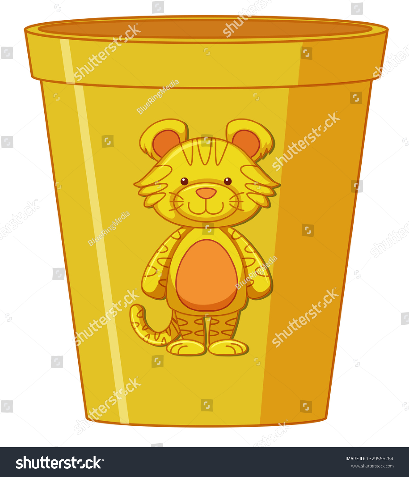Download Yellow Plastic Cup Illustration Stock Vector Royalty Free 1329566264 PSD Mockup Templates