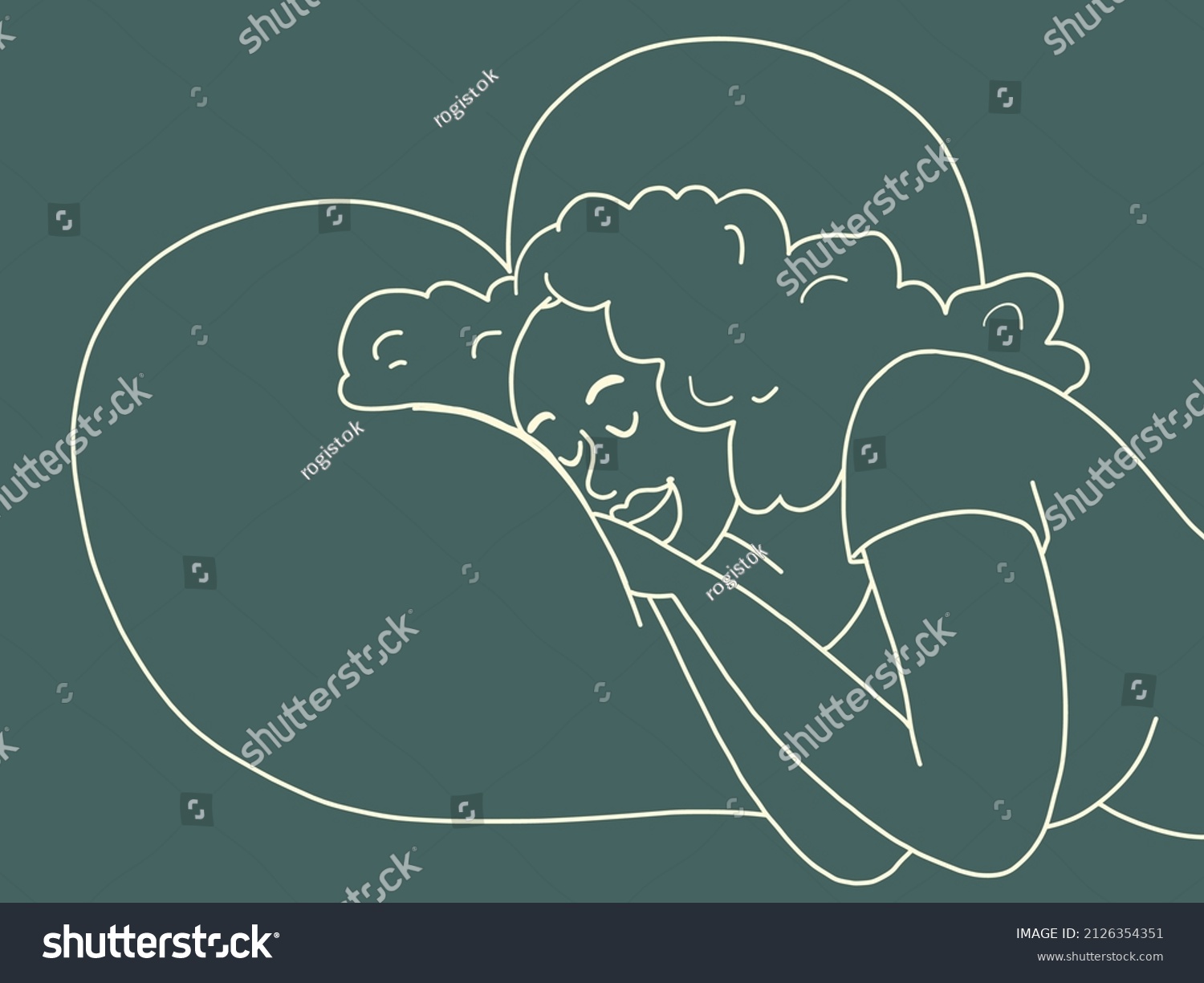 Young African Woman Sleeps Night Rest Stock Vector (Royalty Free ...