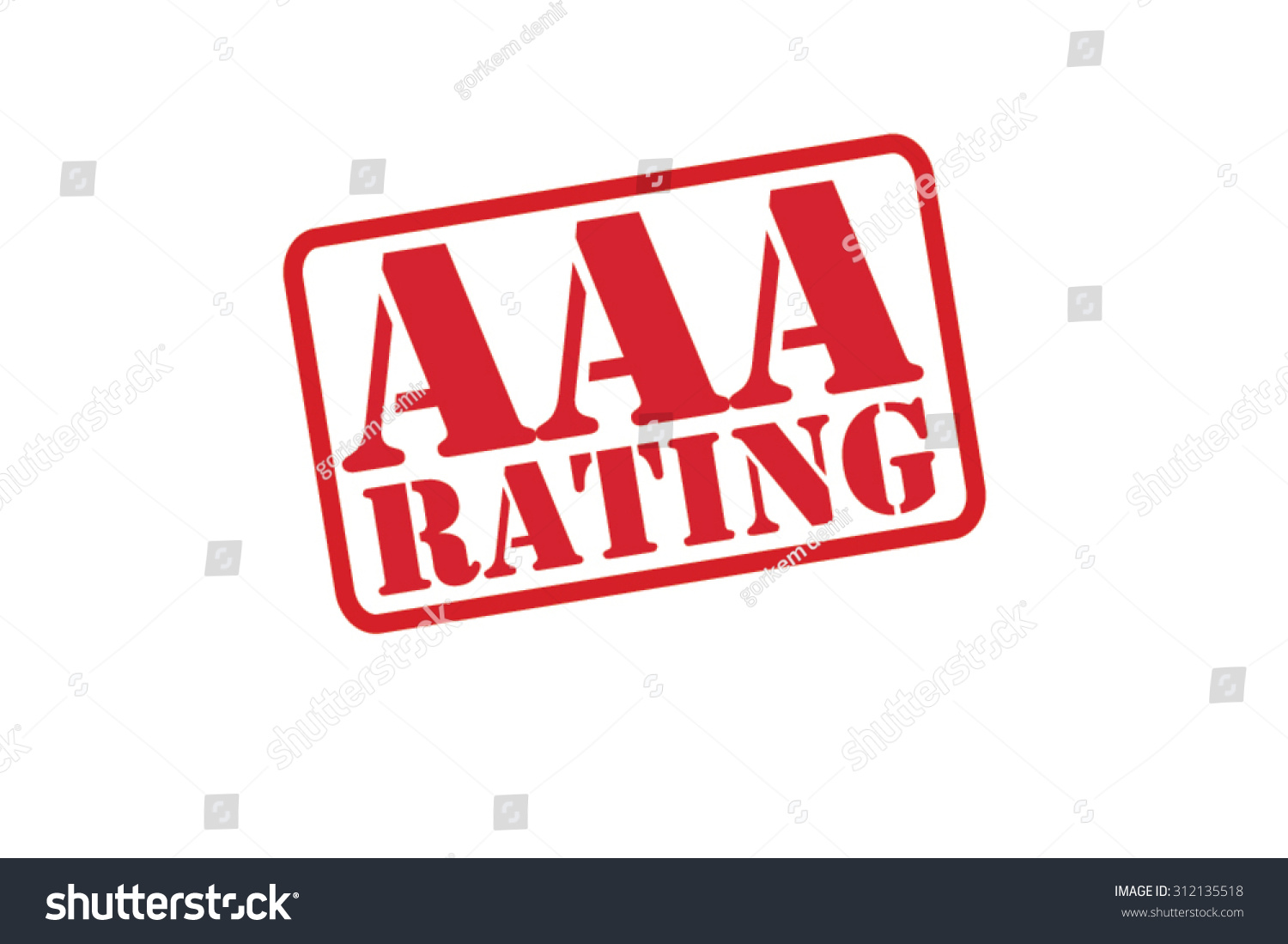 Aaa Rating Red Rubber Stamp Vector Stock Vector (Royalty Free) 312135518