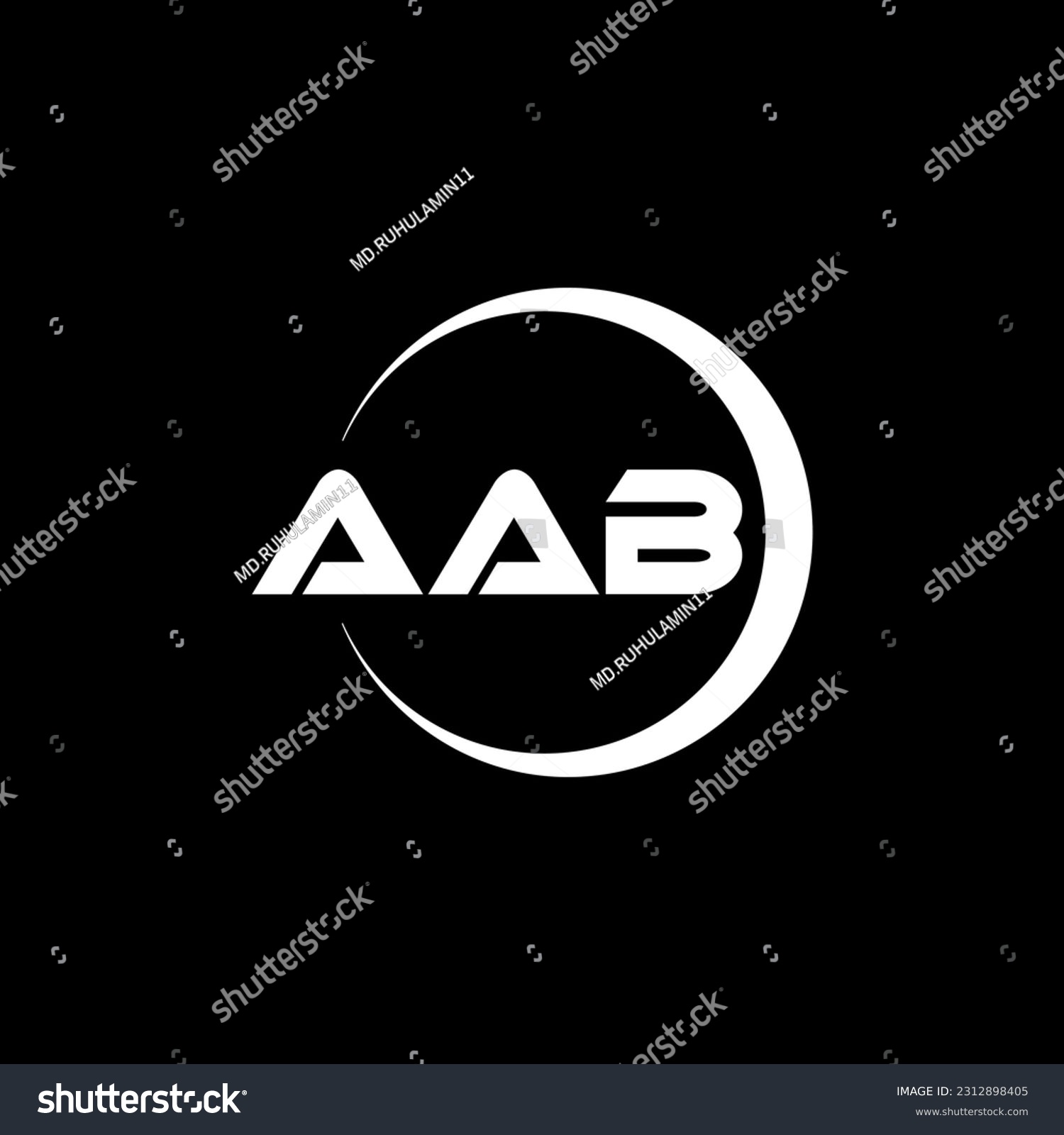 SVG of AAB letter logo design in illustration. Vector logo, calligraphy designs for logo, Poster, Invitation, etc. svg