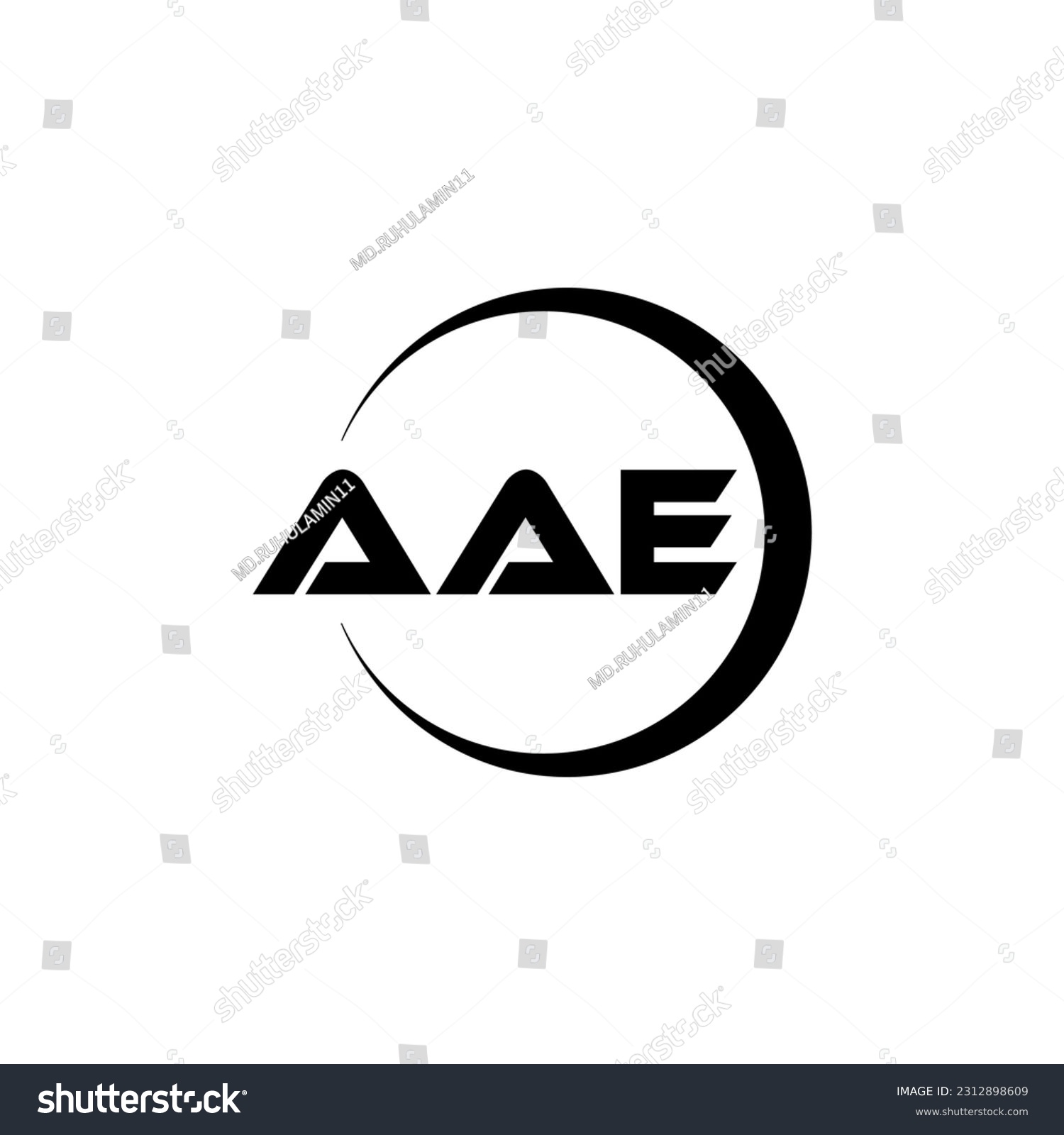 SVG of AAE letter logo design in illustration. Vector logo, calligraphy designs for logo, Poster, Invitation, etc. svg