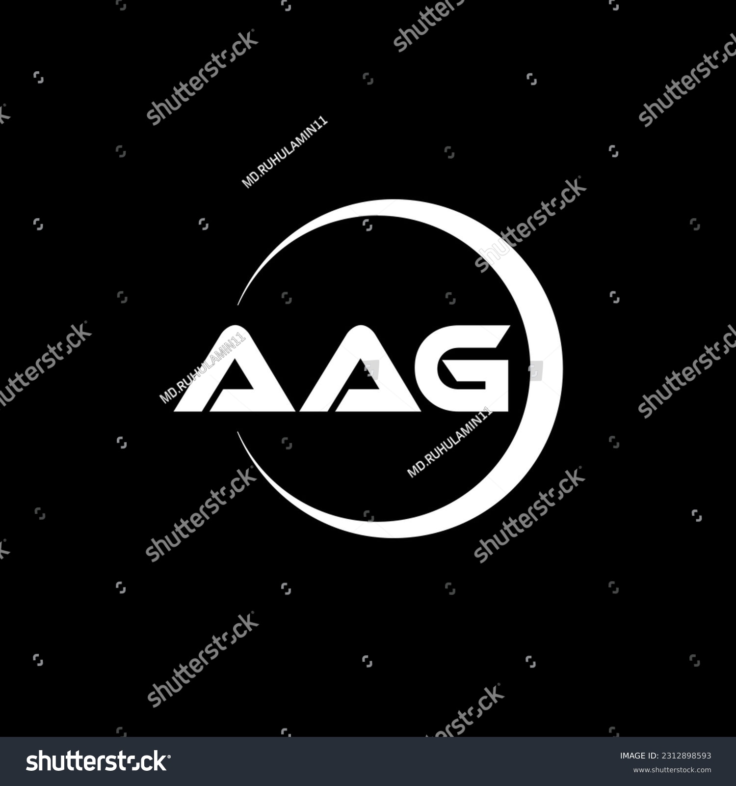 SVG of AAG letter logo design in illustration. Vector logo, calligraphy designs for logo, Poster, Invitation, etc. svg