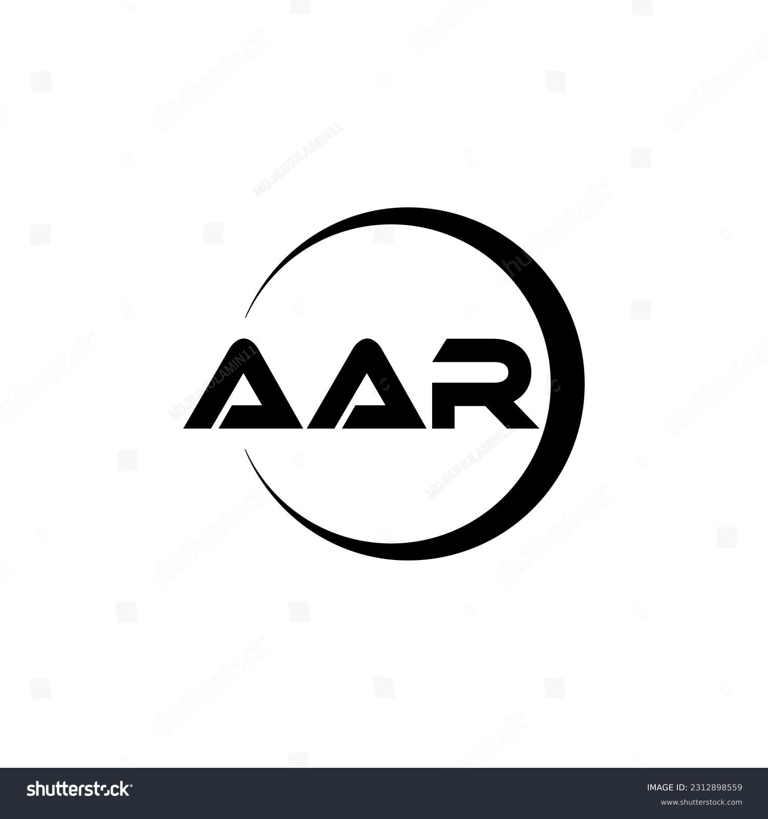 SVG of AAR letter logo design in illustration. Vector logo, calligraphy designs for logo, Poster, Invitation, etc. svg
