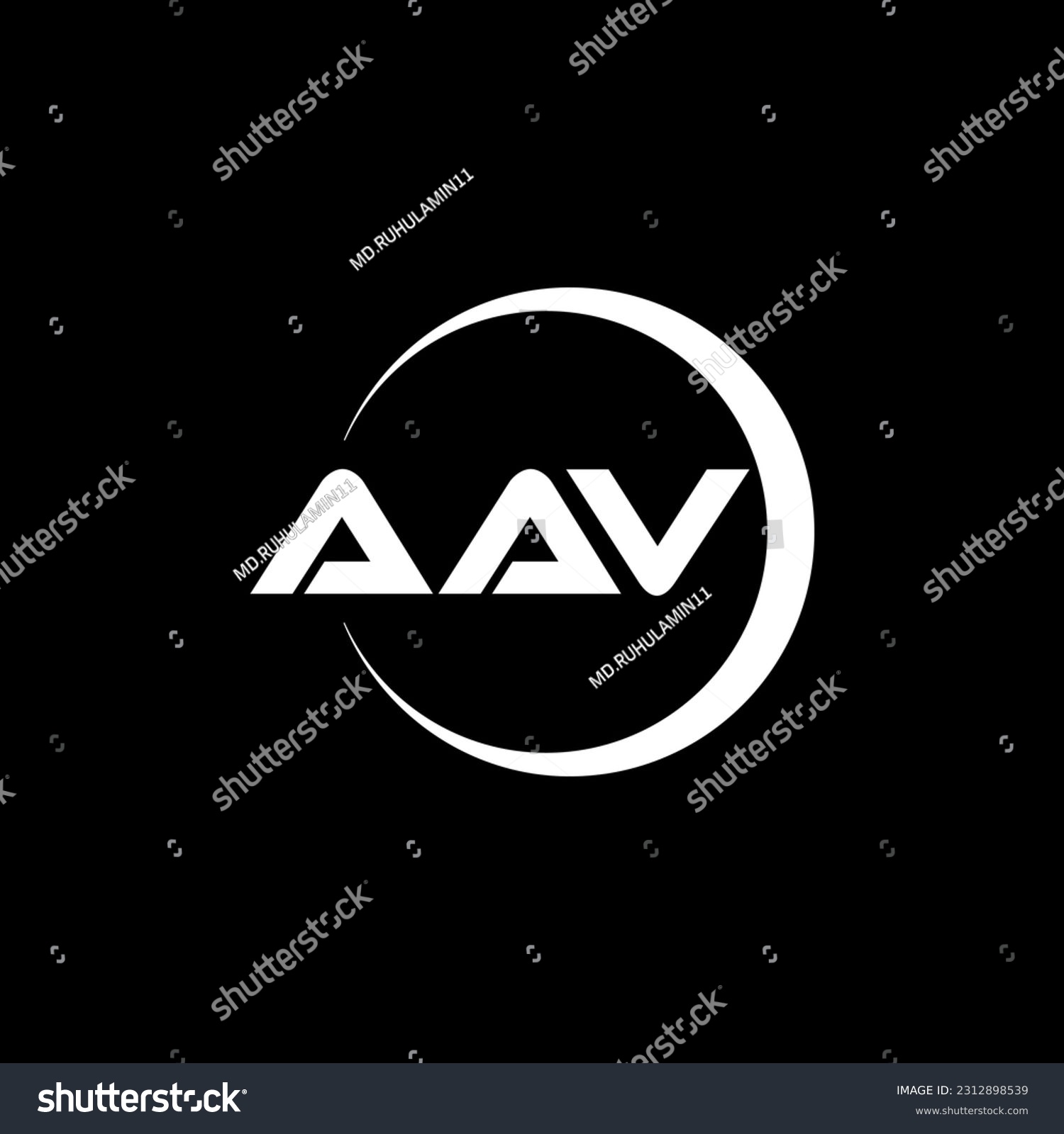 SVG of AAV letter logo design in illustration. Vector logo, calligraphy designs for logo, Poster, Invitation, etc. svg