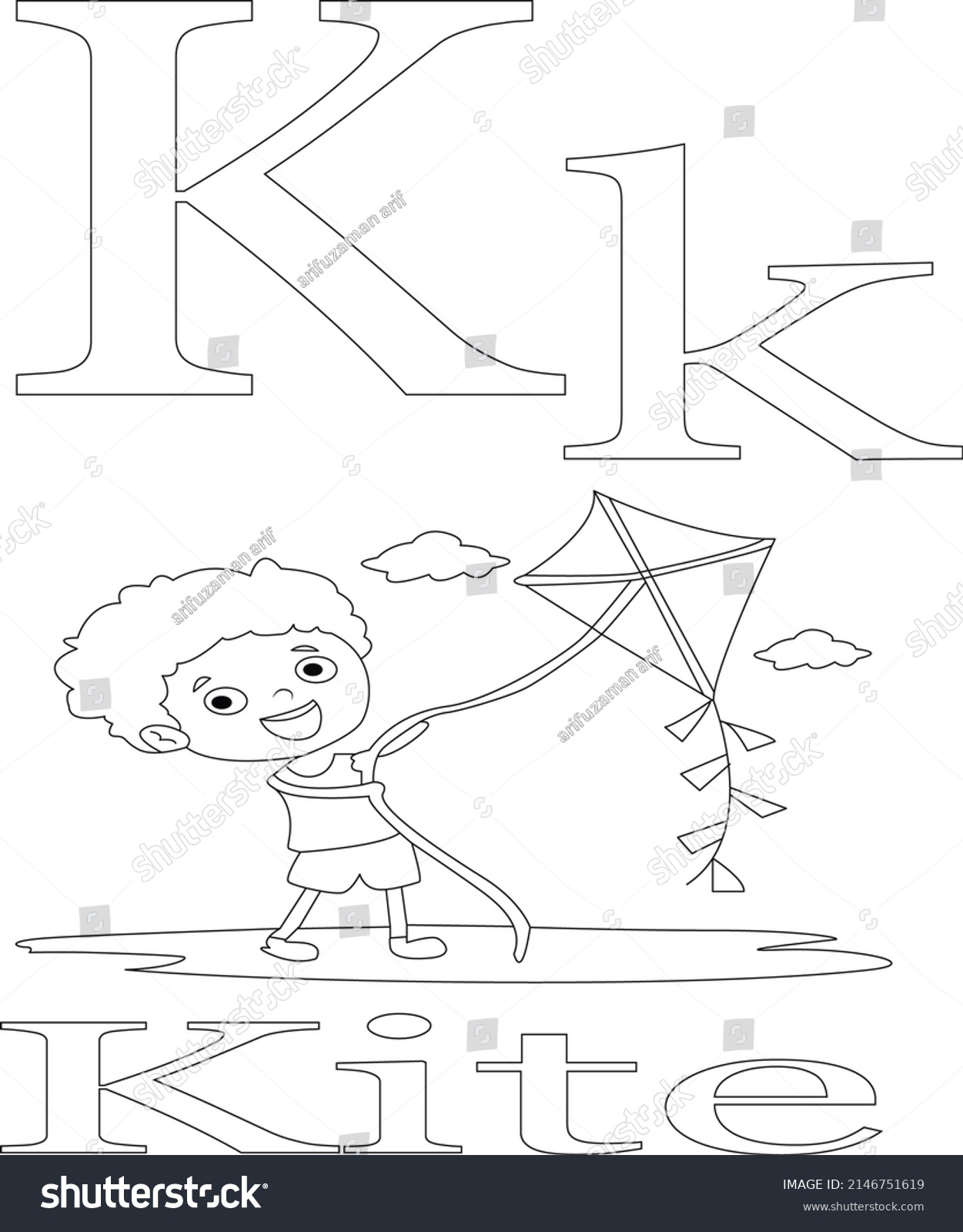 Abc Coloring Page Abc Coloring Book Stock Vector (Royalty Free ...