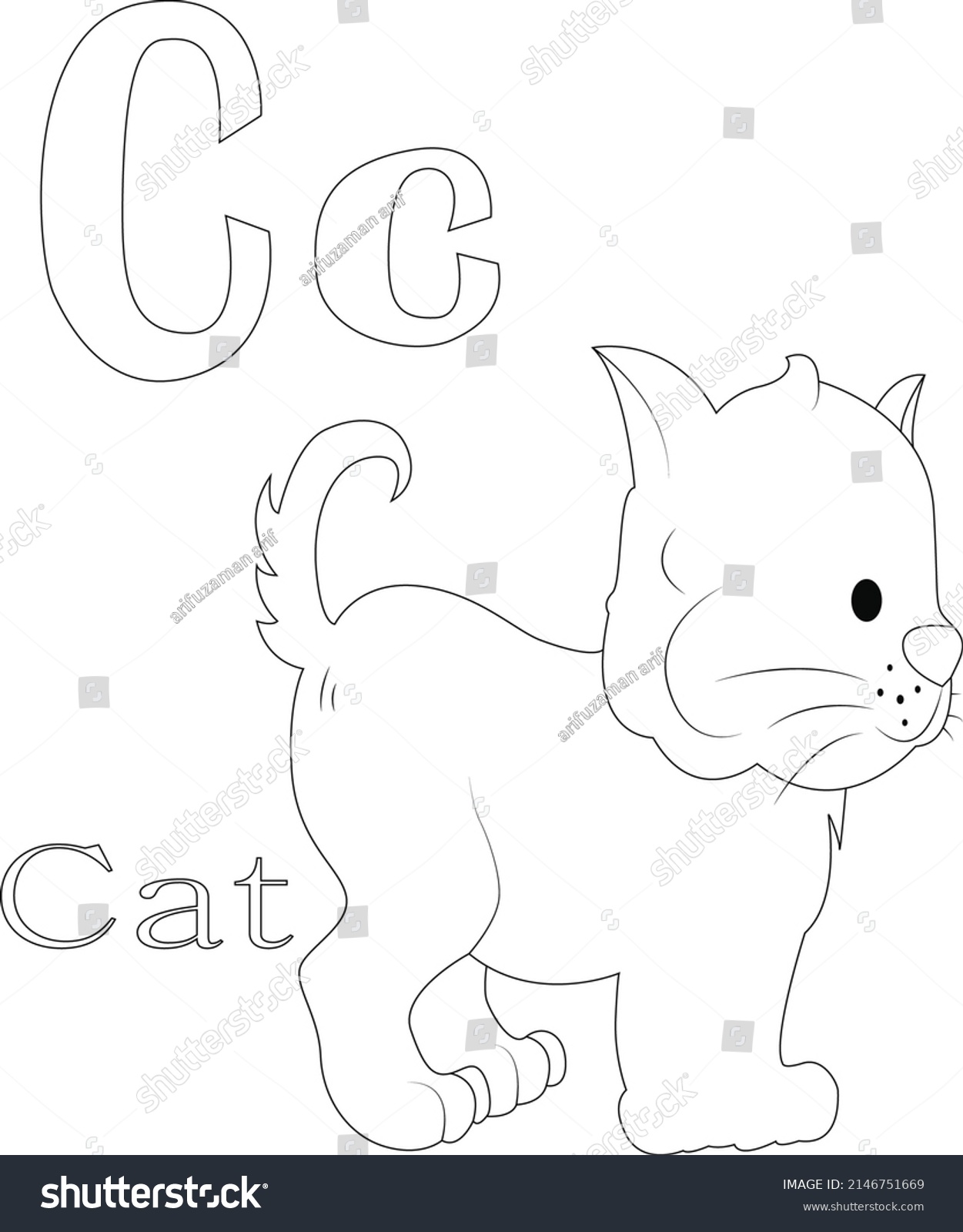 Abc Coloring Page Abc Coloring Book Stock Vector (Royalty Free ...