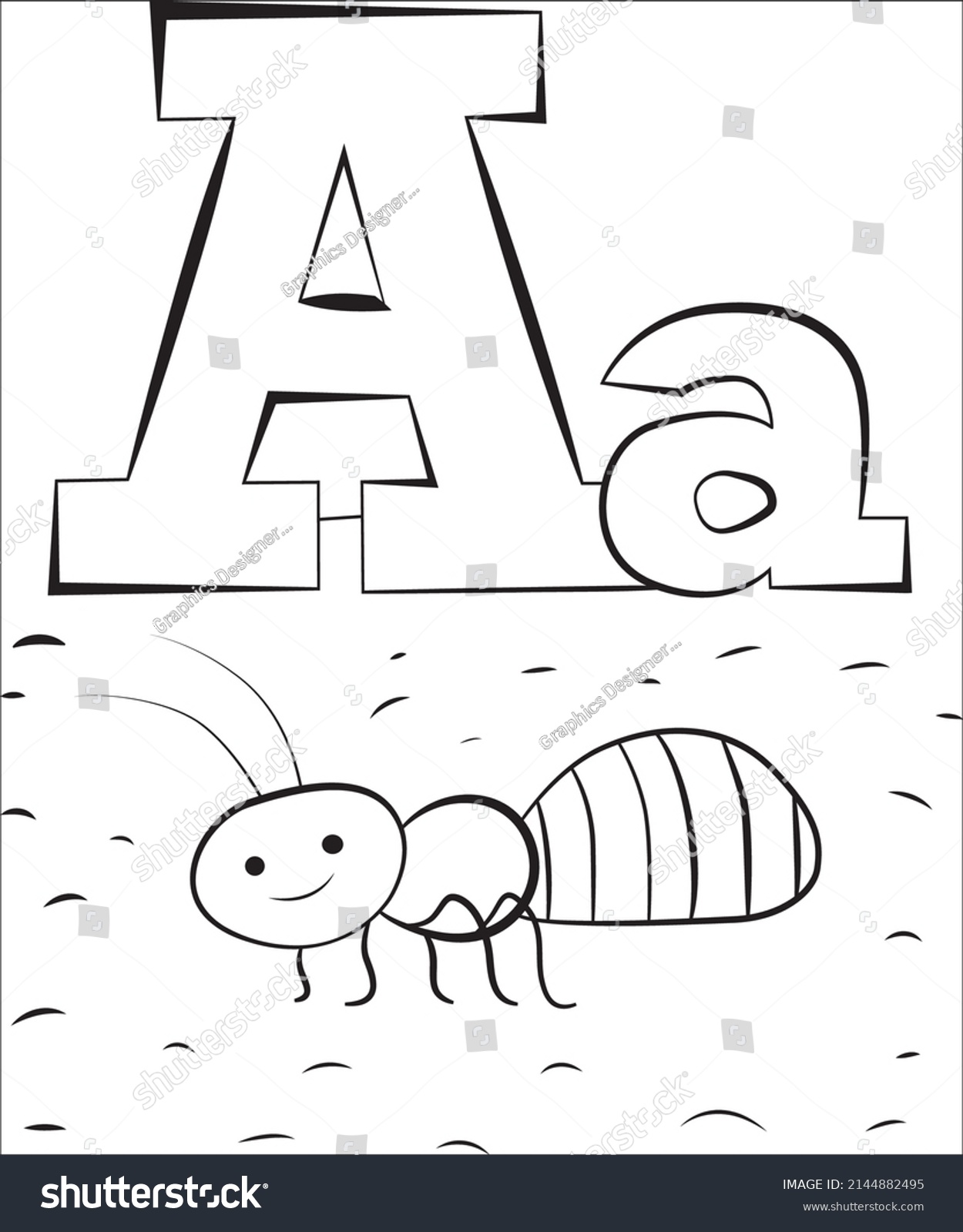 Abc Funny Coloring Page Abc Funny Stock Vector (Royalty Free ...