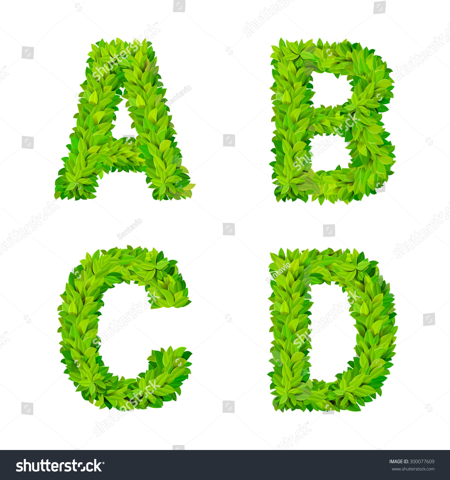 Worksheet A B C D In Vertical Letter abc glass leaves letter number elements stock vector 300077609 modern nature placard lettering leafy foliar deciduous set
