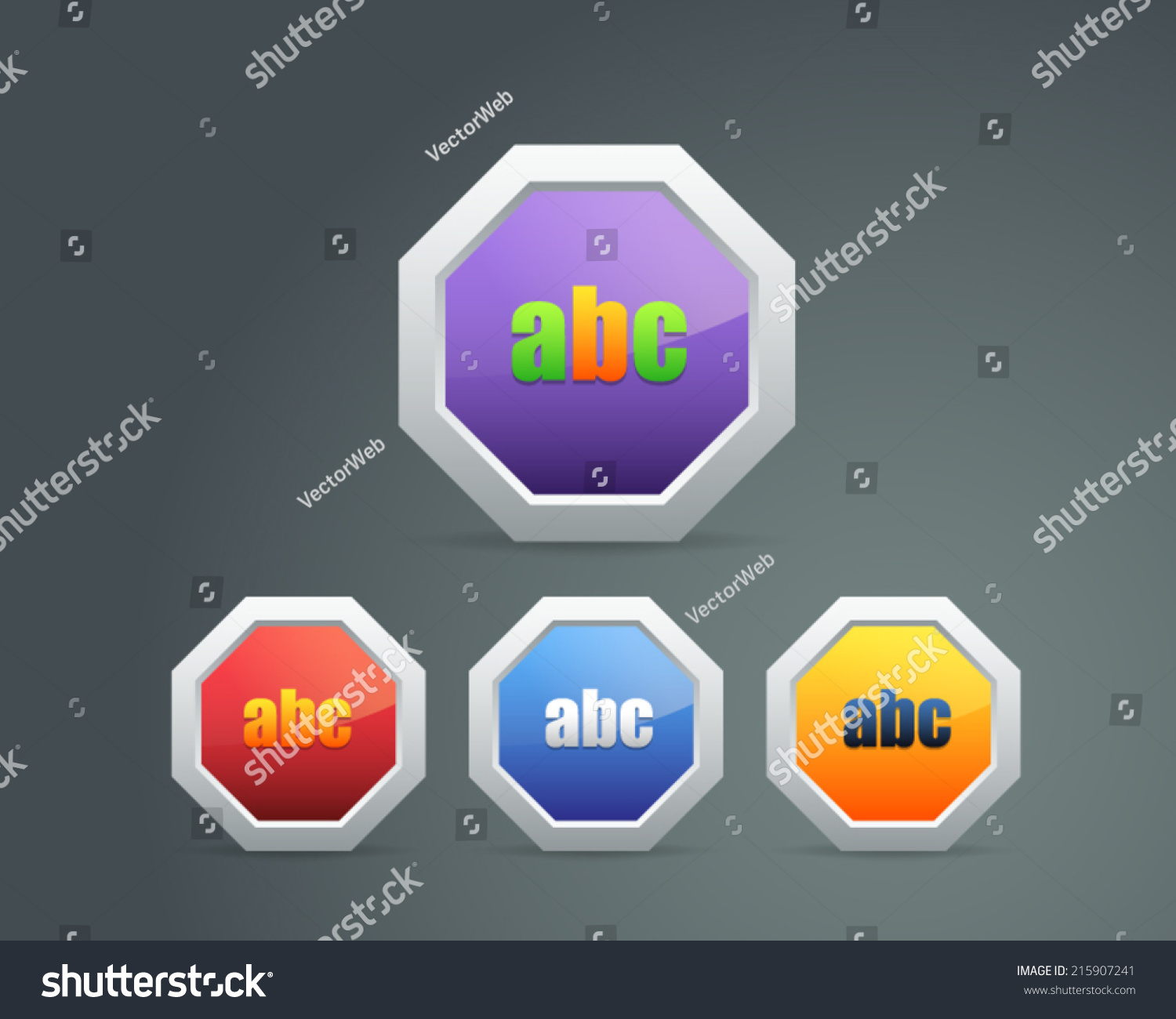 Abc Vector Icons Stock Vector (Royalty Free) 215907241 | Shutterstock